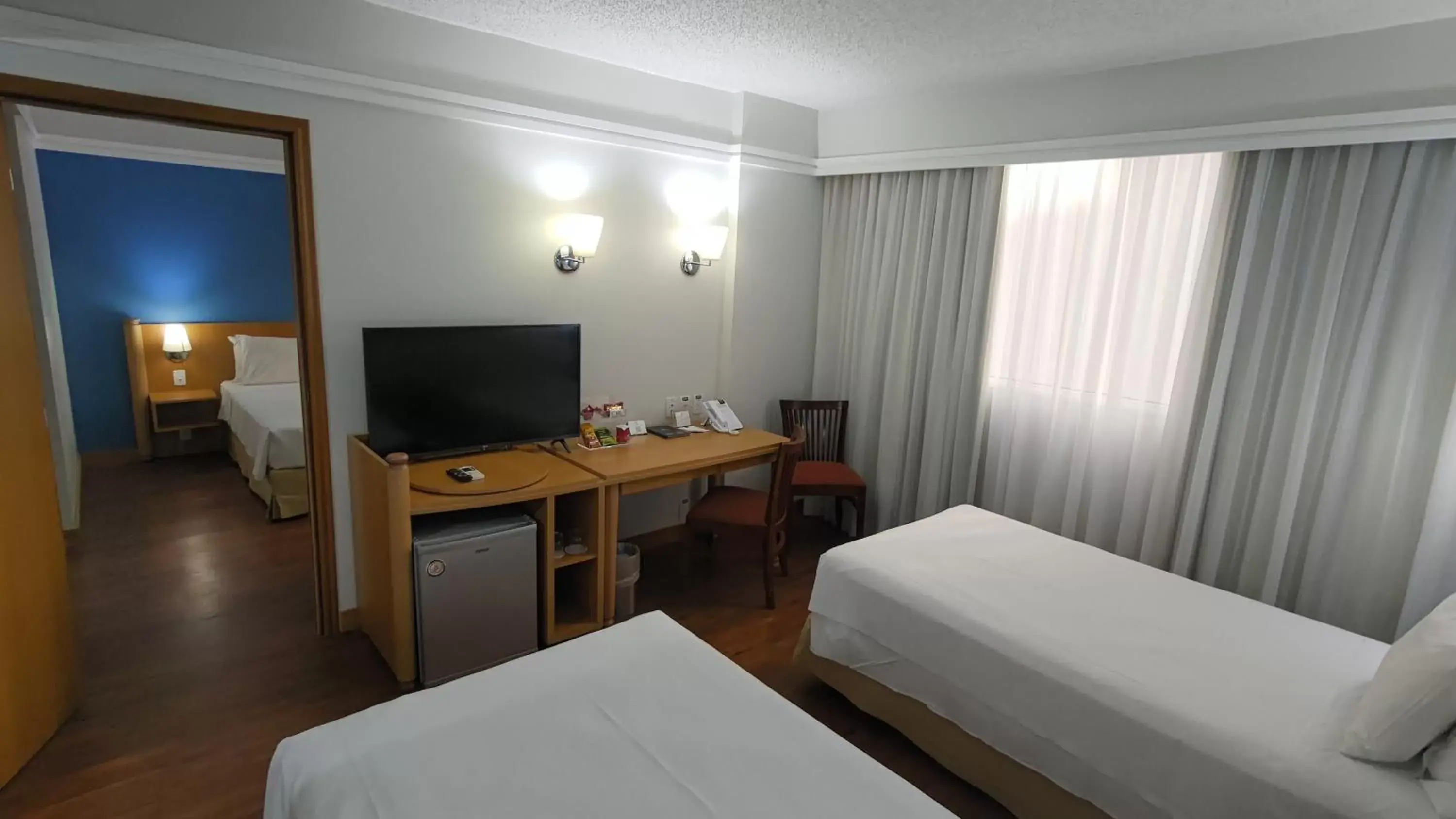 TV and multimedia, Bed in Slaviero São Paulo Downtown TV and multimedia, Bed in Slaviero São Paulo Downtown