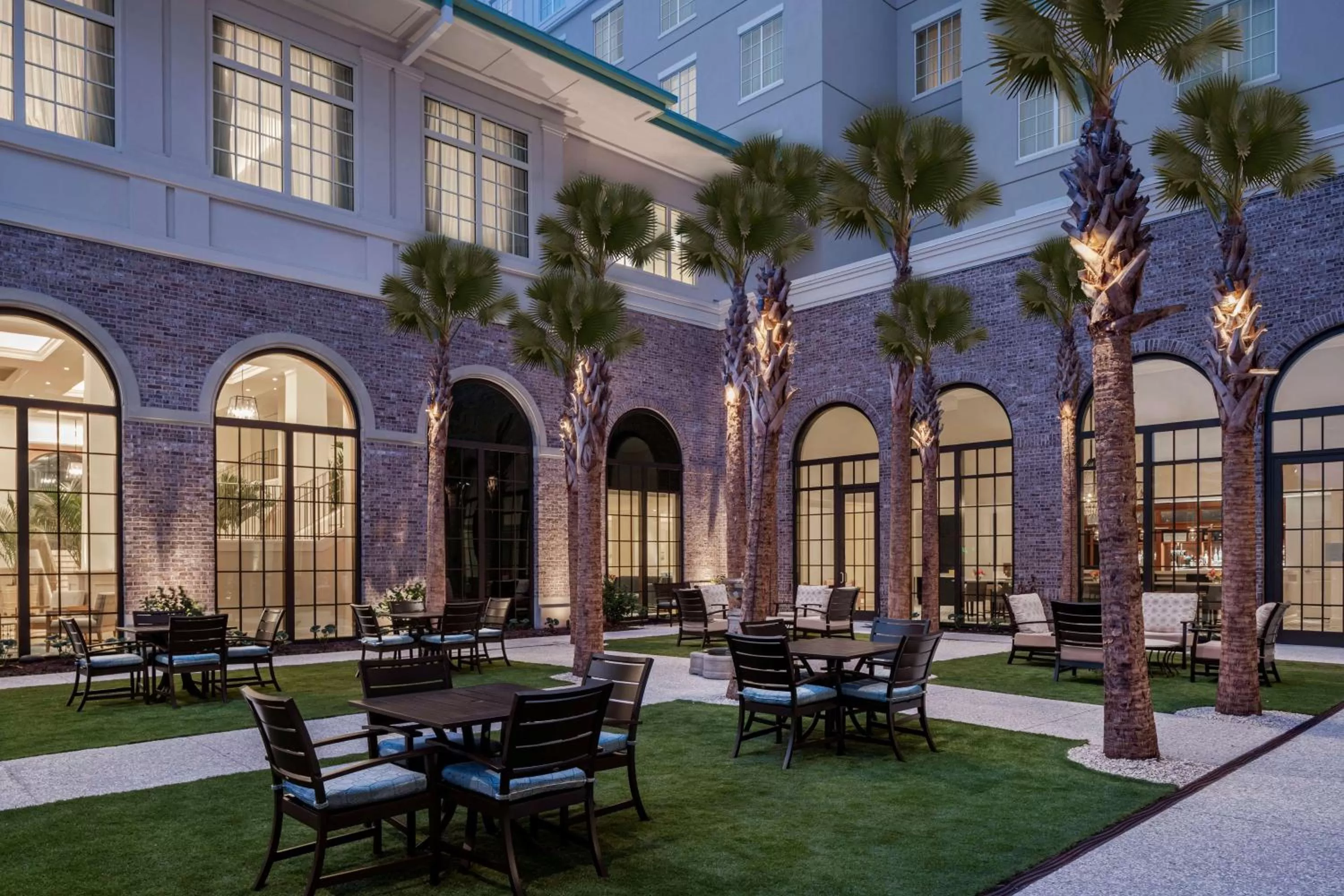 Inner courtyard view in Embassy Suites by Hilton Charleston Harbor Mt. Pleasant