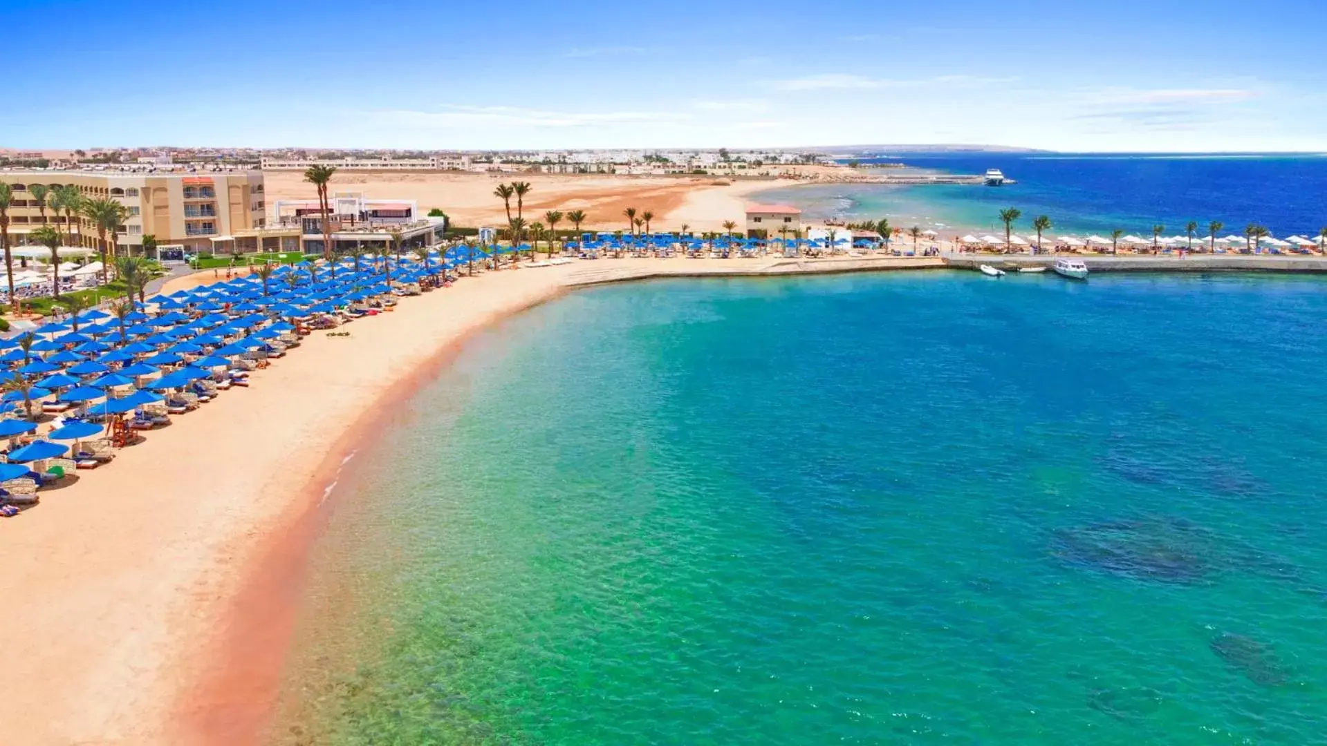 Bird's eye view in Beach Albatros Aqua Park - Hurghada Bird's eye view in Beach Albatros Aqua Park - Hurghada