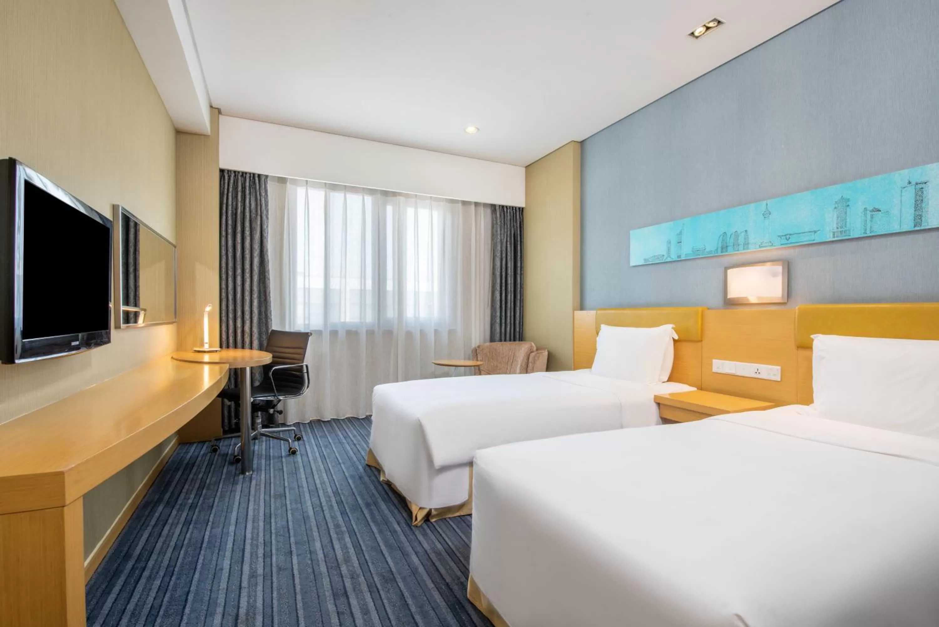 Photo of the whole room, Bed in Holiday Inn Express Beijing Airport Zone, an IHG Hotel