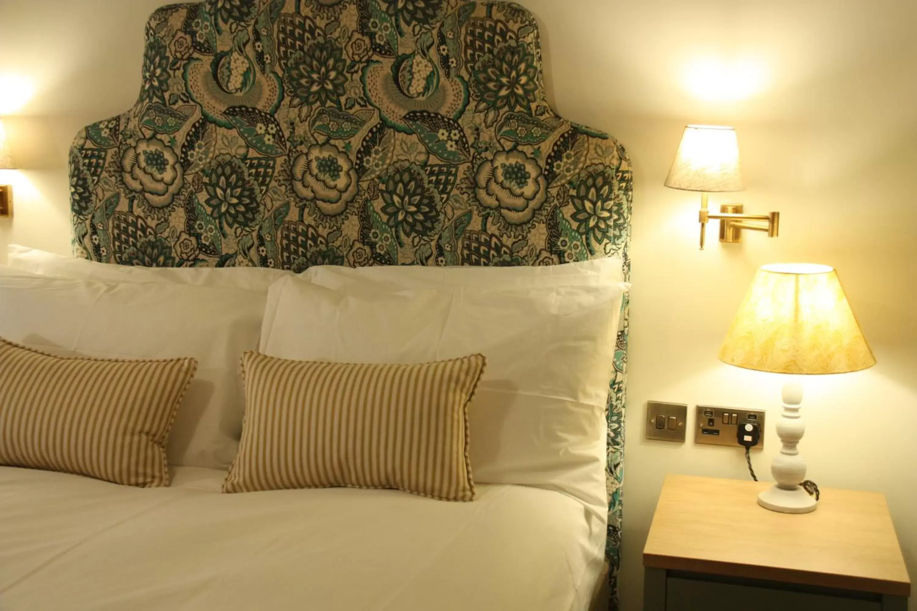 Bed in The Bell Hotel, Saxmundham
