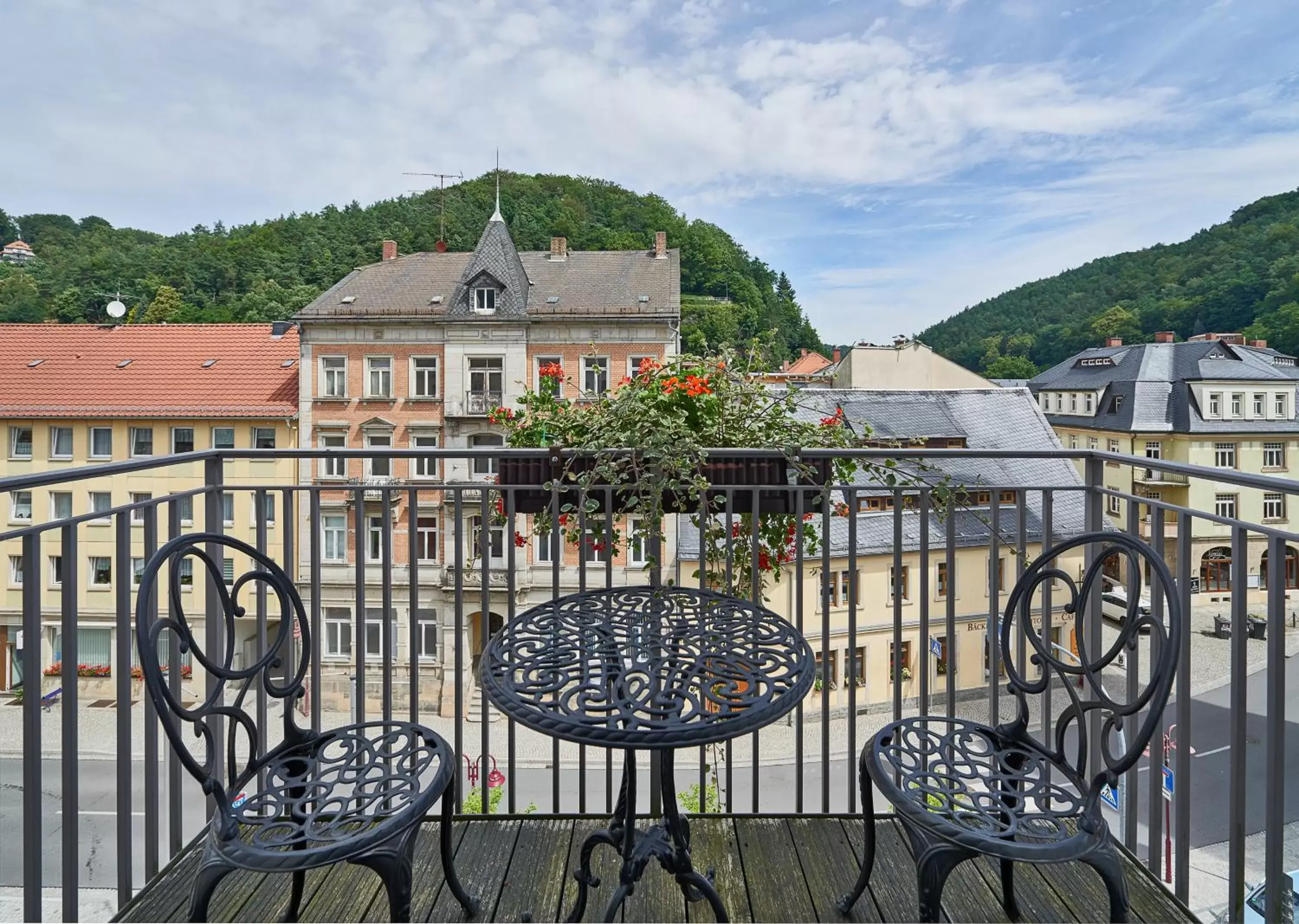 Balcony/Terrace in Hotel Elbresidenz an der Therme