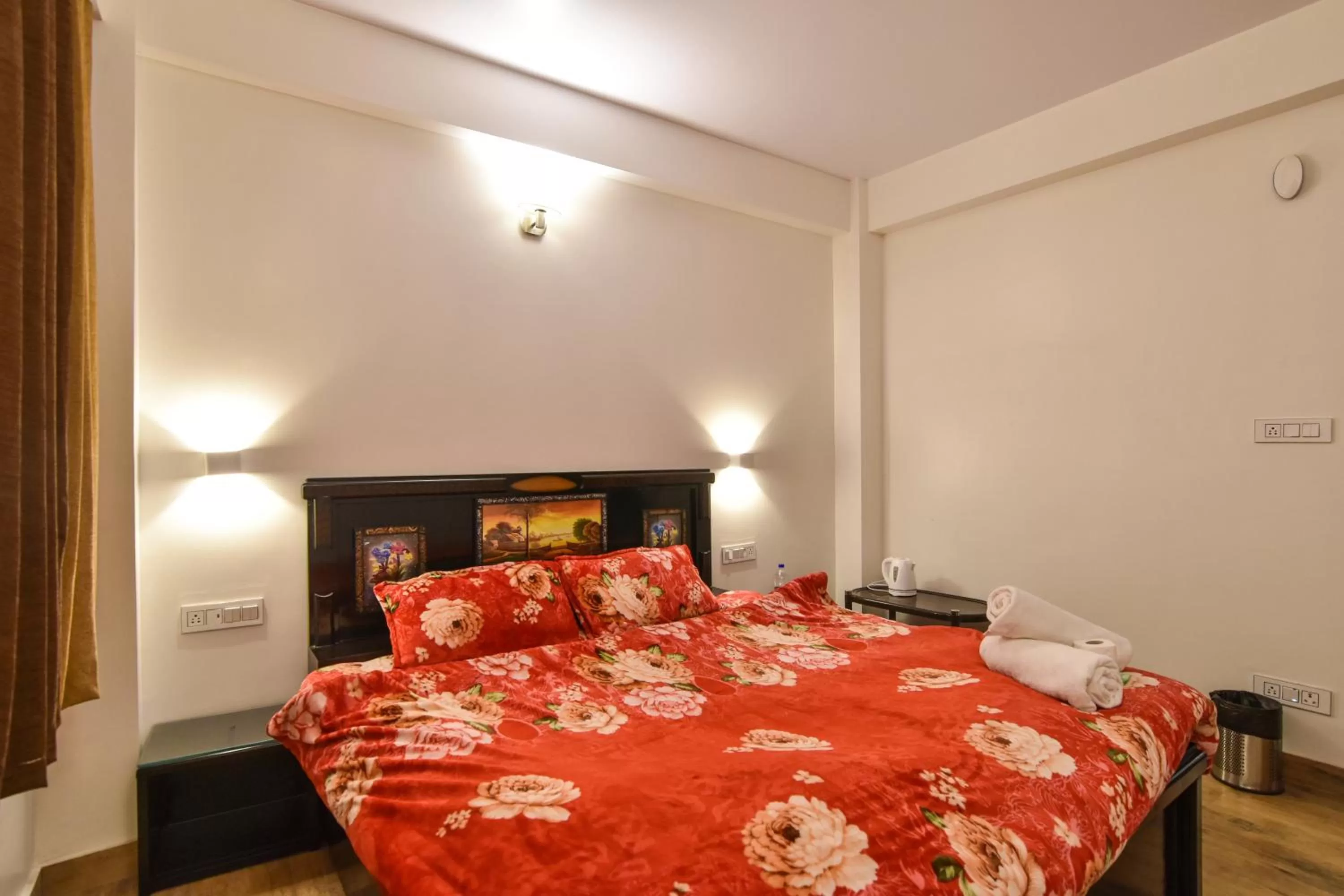 Bedroom, Bed in Dhanlaxmi Apartments