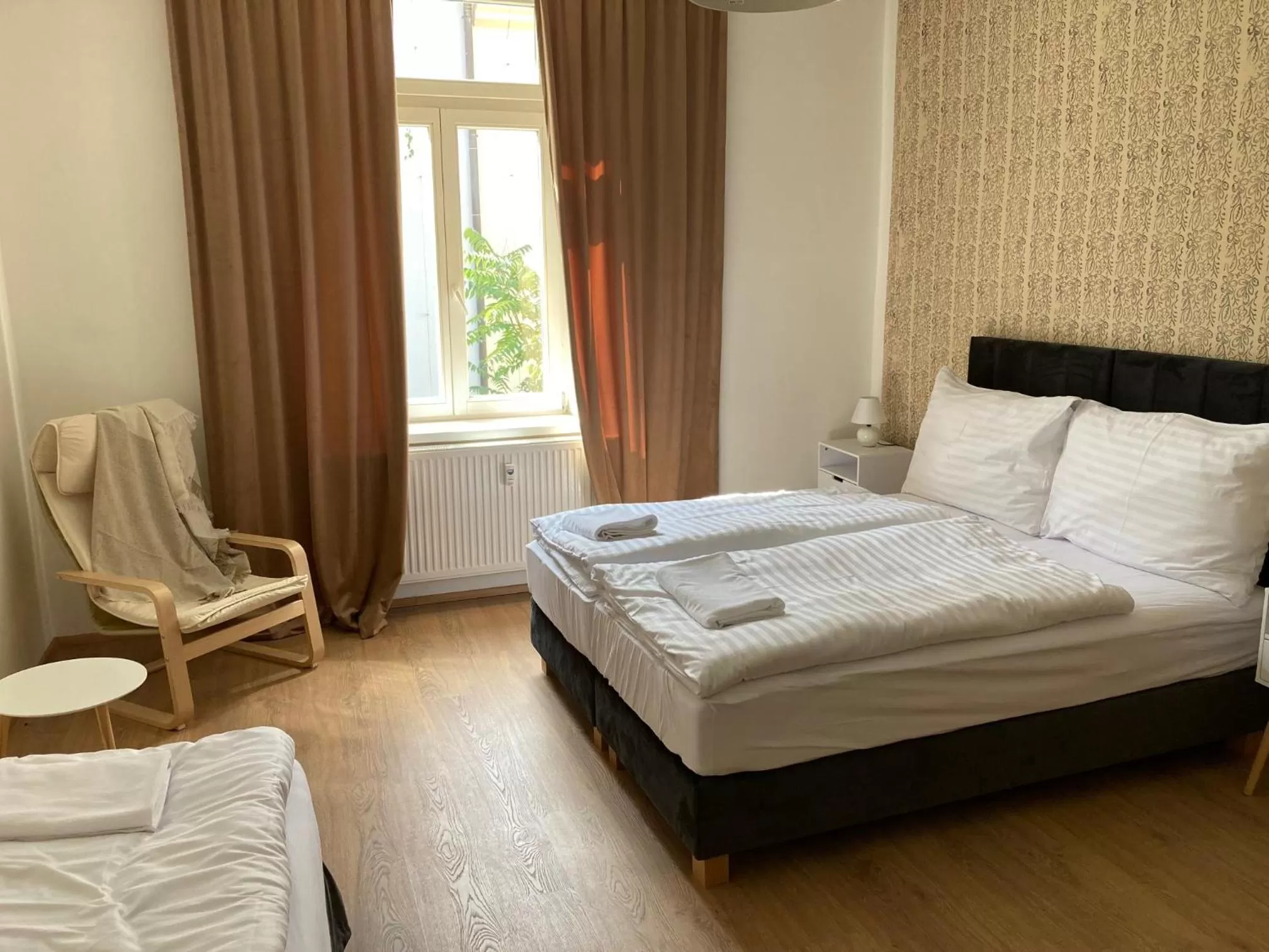 Bed in Žižkov tower suites