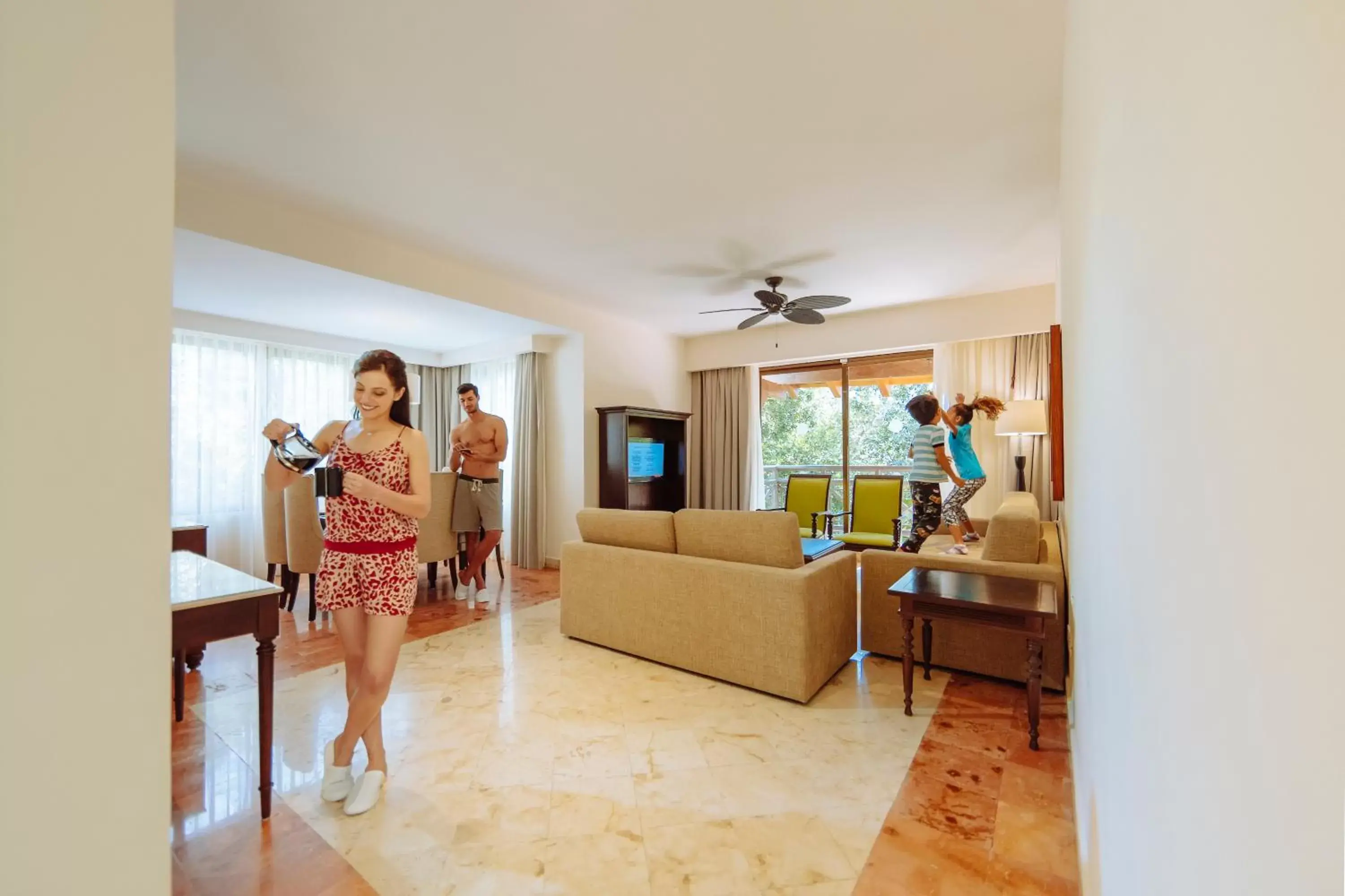 Living room in Occidental at Xcaret Destination - All Inclusive