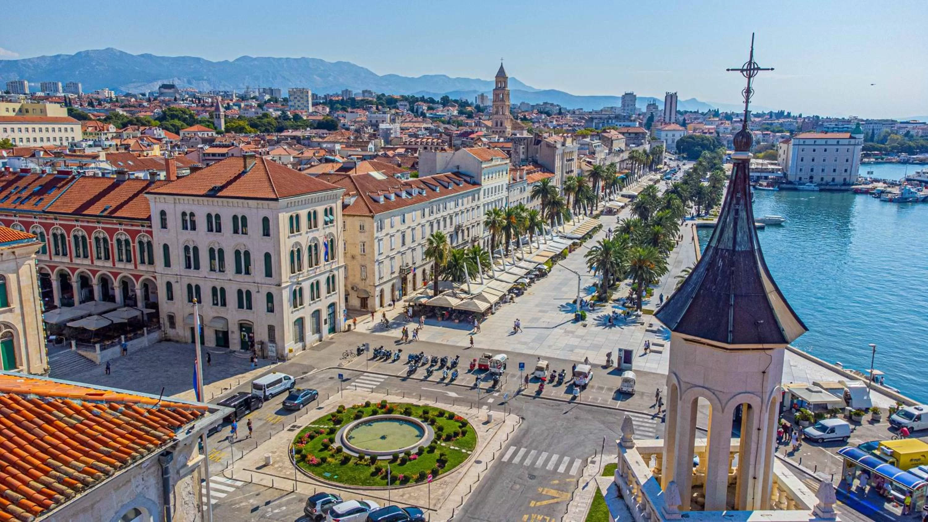 Bird's eye view in City and Style Luxury Rooms Split