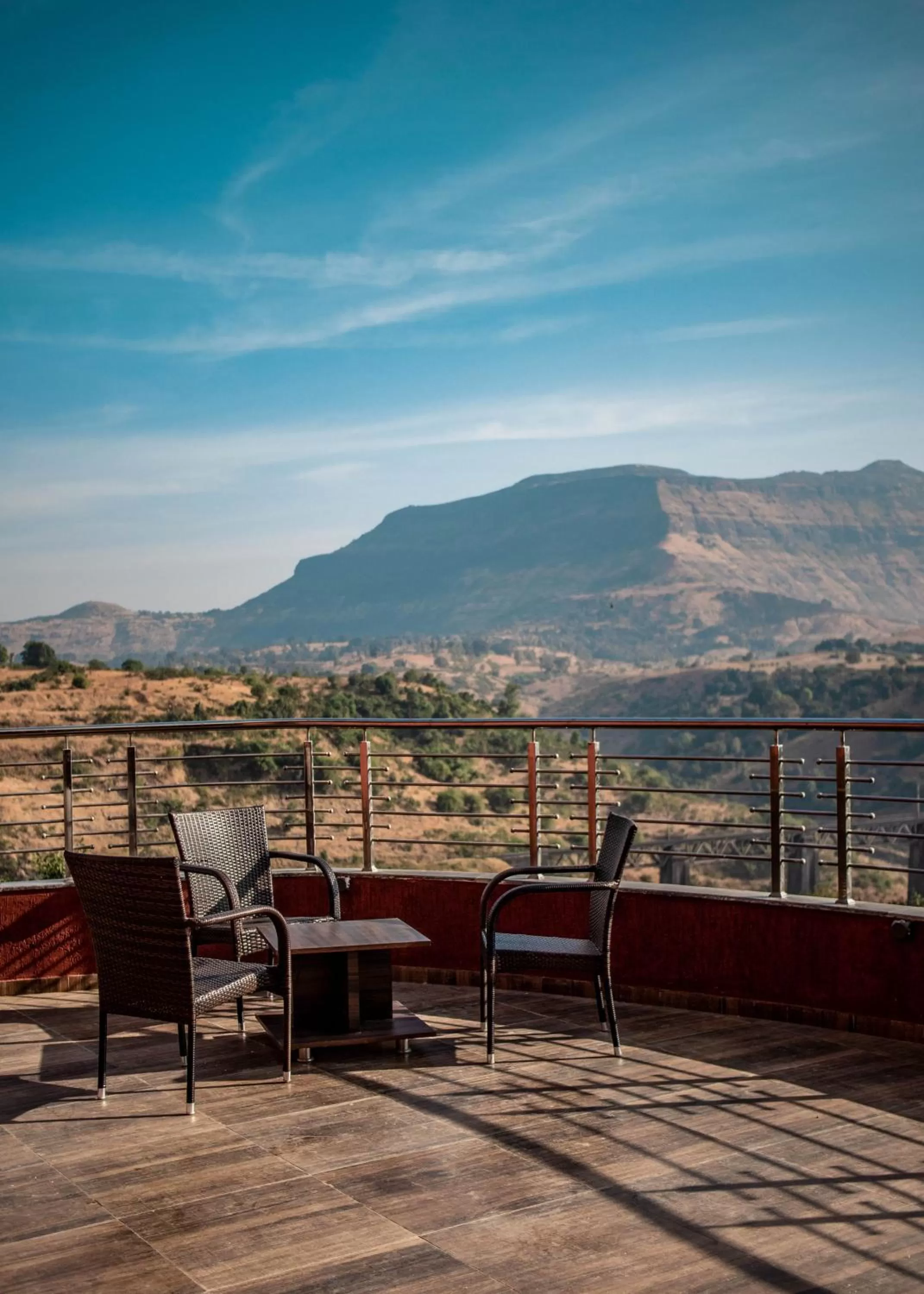 Patio, Mountain View in Pooja Villa Suites-Rooms and Pool, Igatpuri