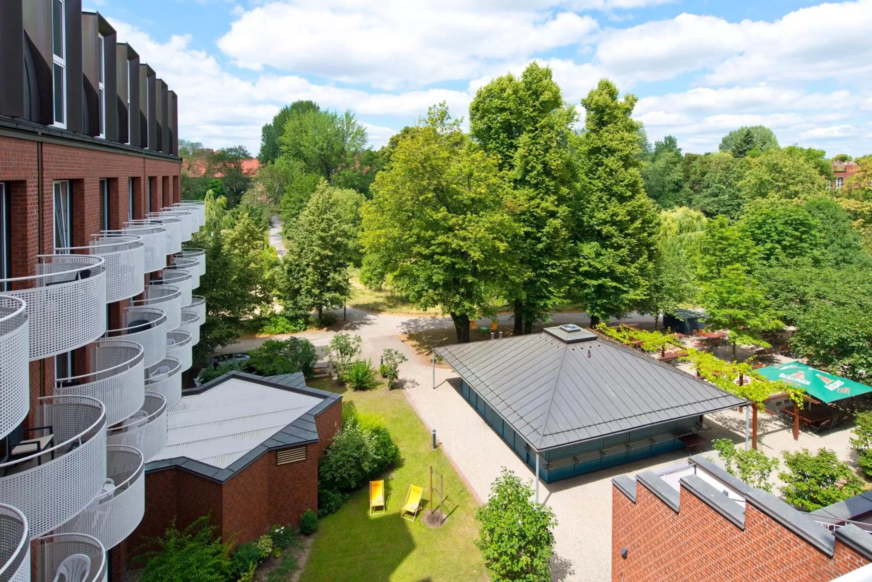 Bird's eye view, Pool View in Living Hotel Weißensee