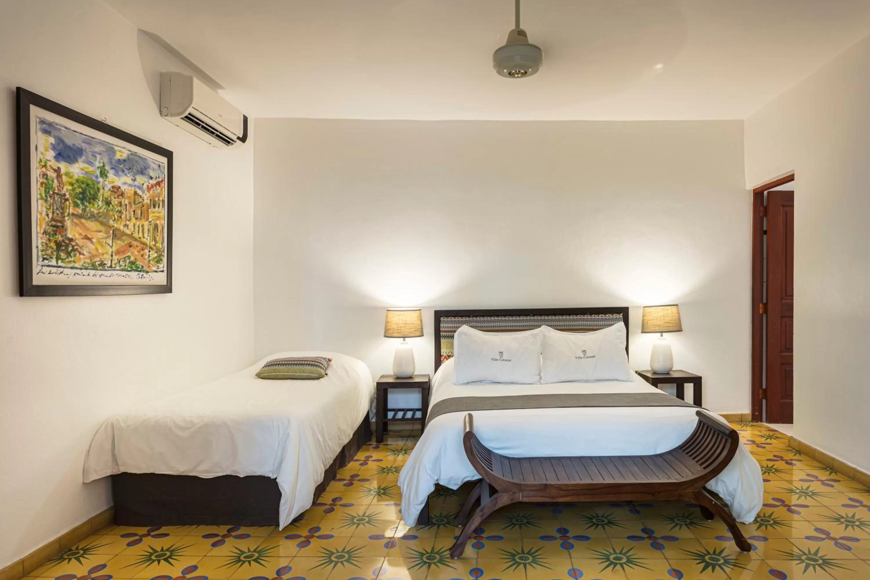 Bed in Hotel Villa Colonial