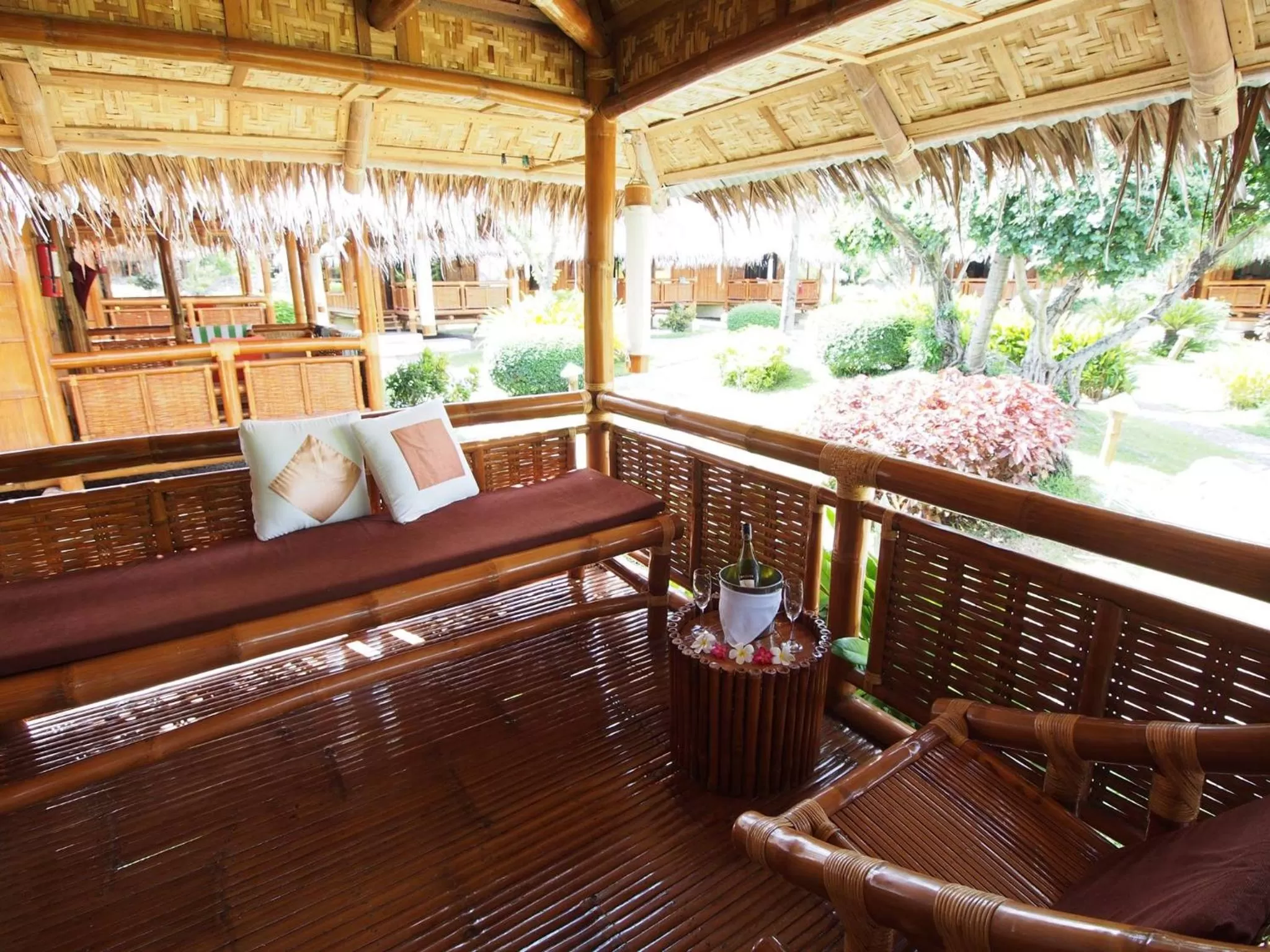 Seating area in Pura Vida Beach & Dive Resort