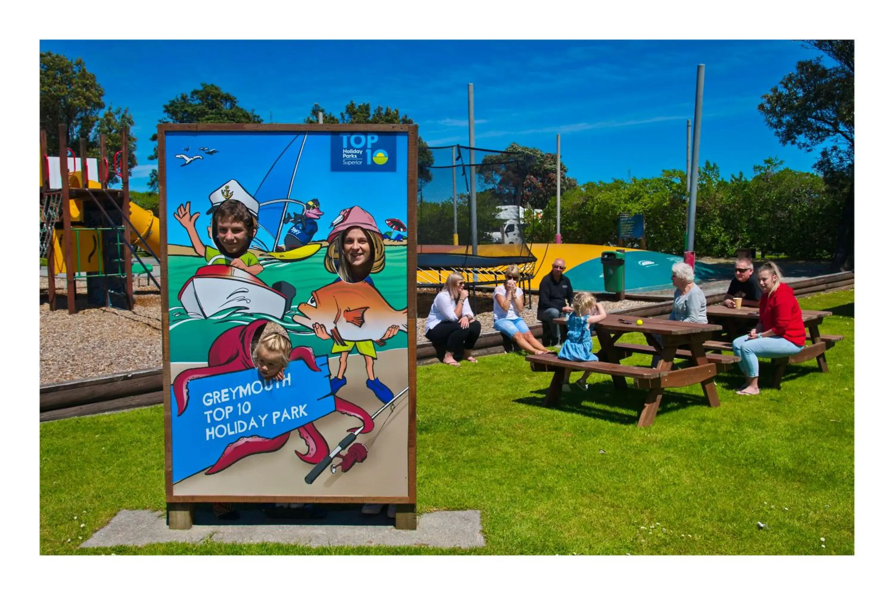 Children play ground in Greymouth Seaside TOP 10 Holiday Park