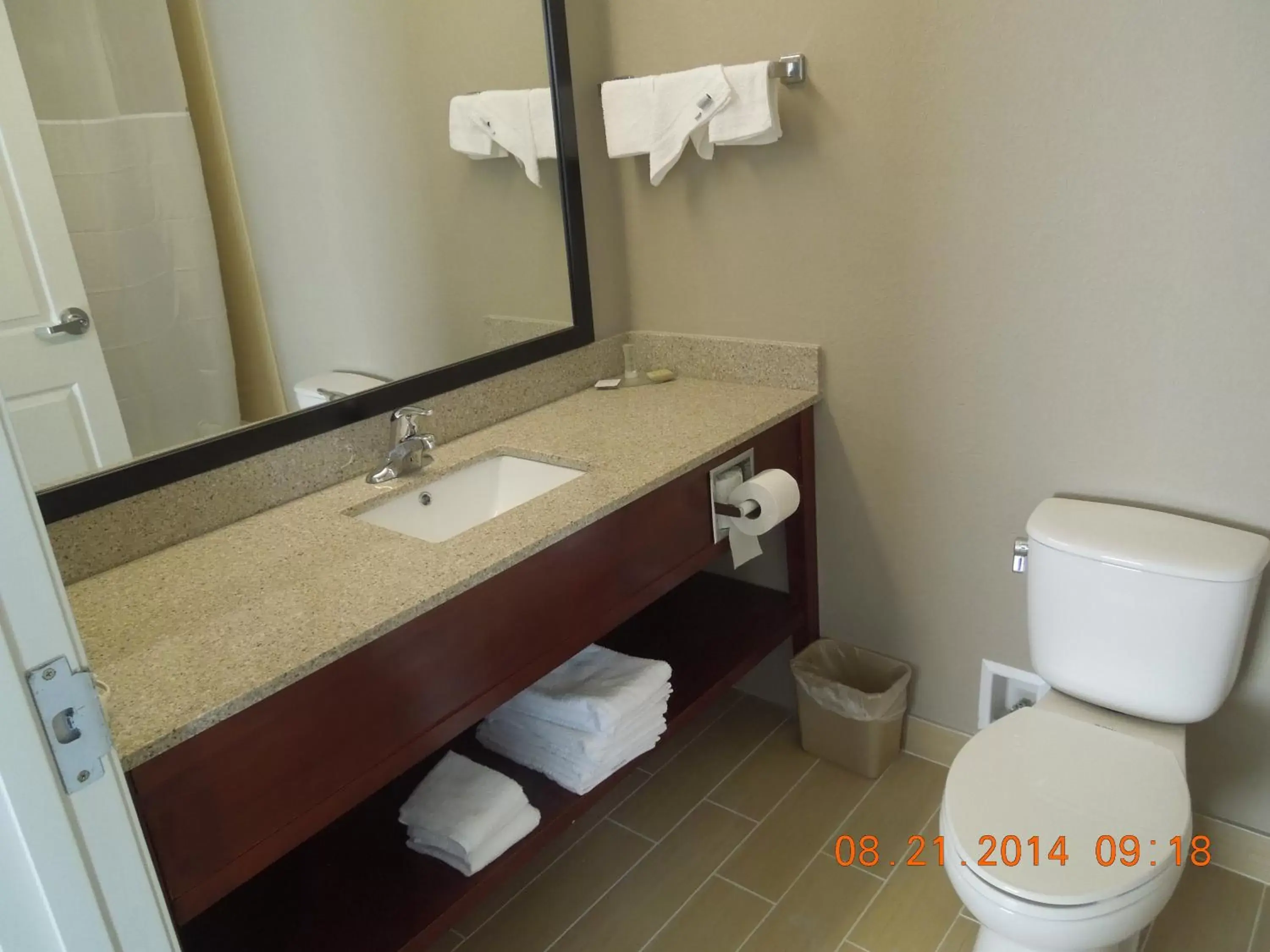 Bathroom in Super 8 by Wyndham Hershey