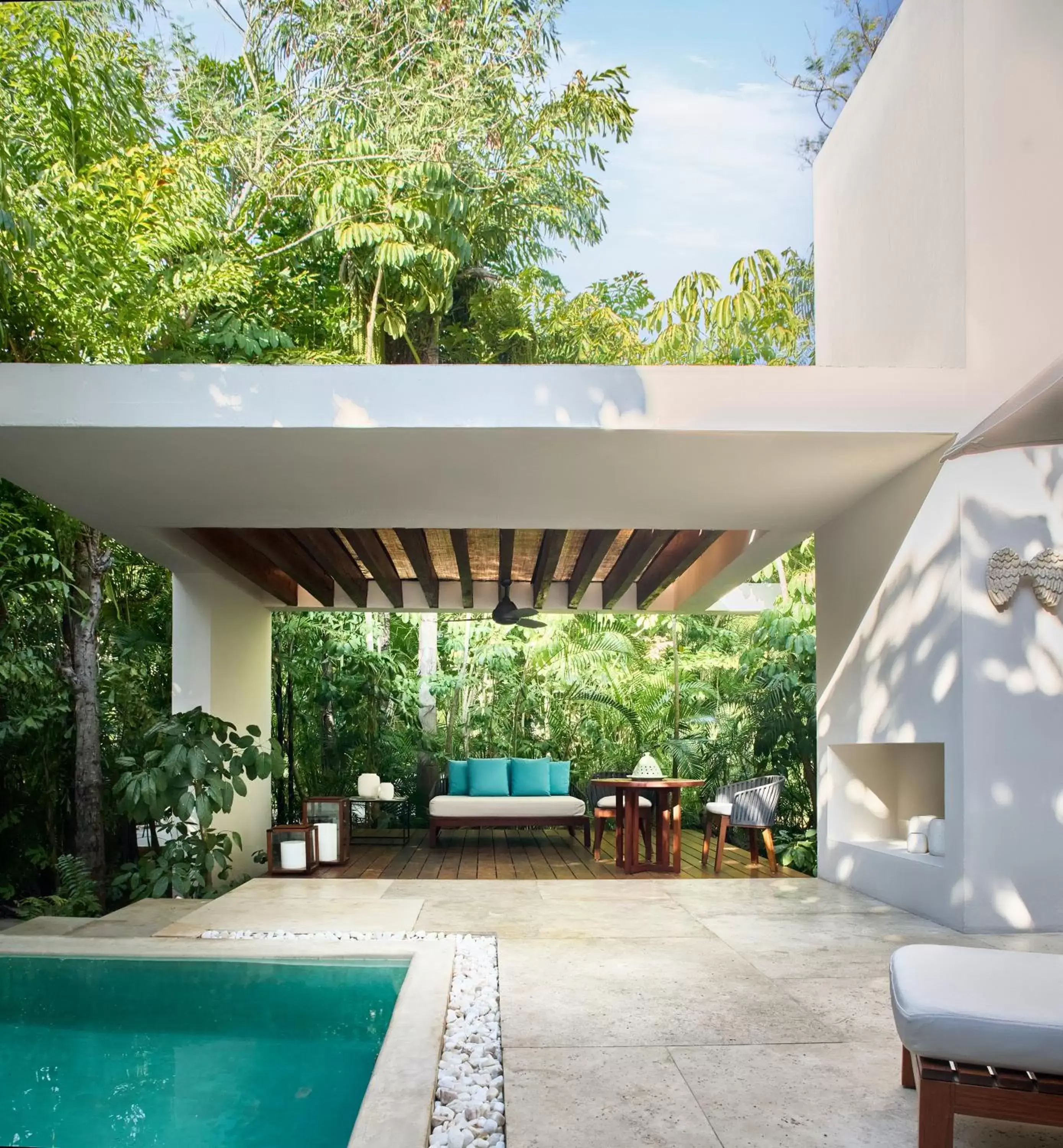 Balcony/Terrace, Swimming Pool in Chablé Yucatan