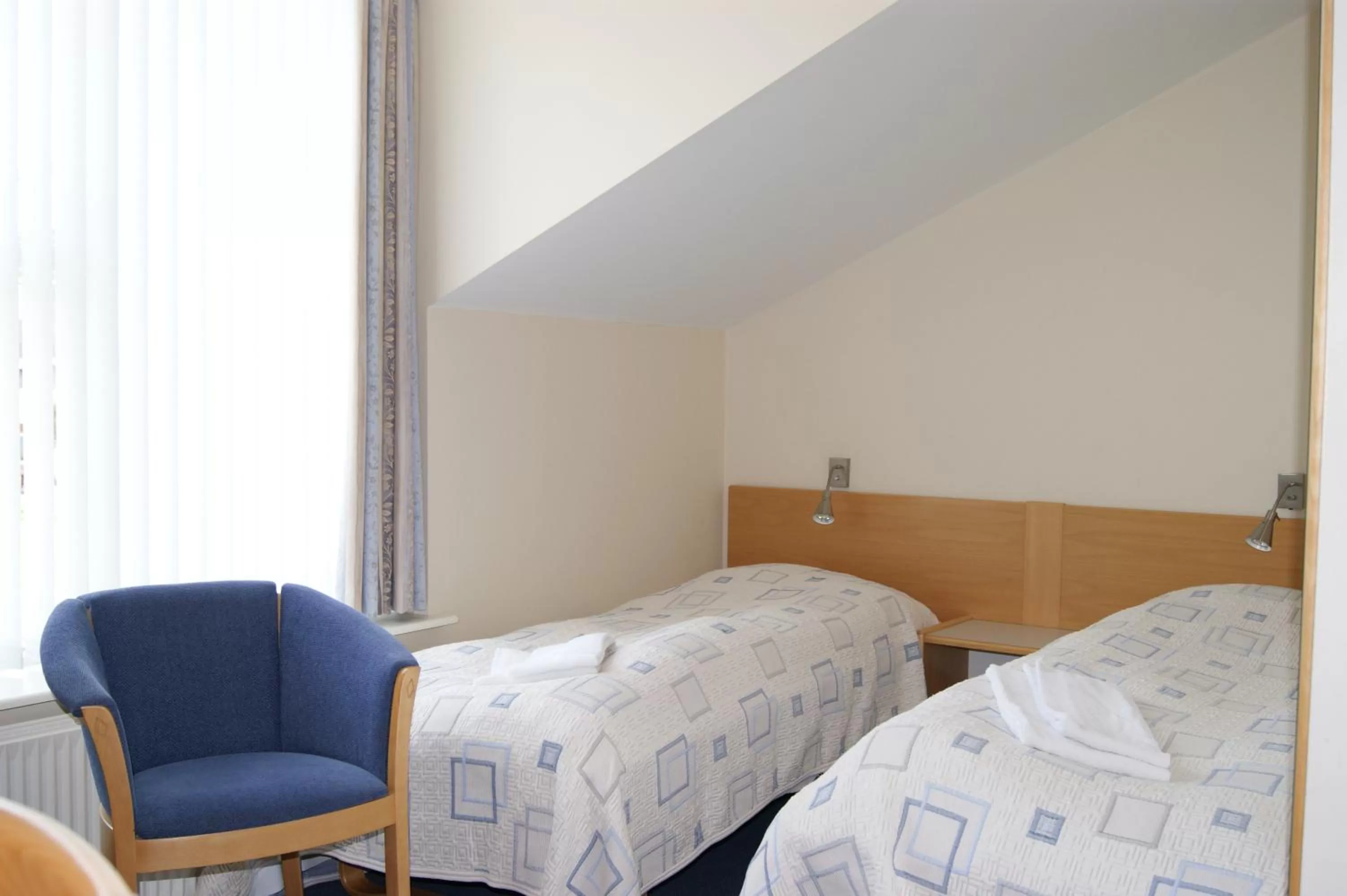 Bedroom, Bed in Hotel Røde-Kro