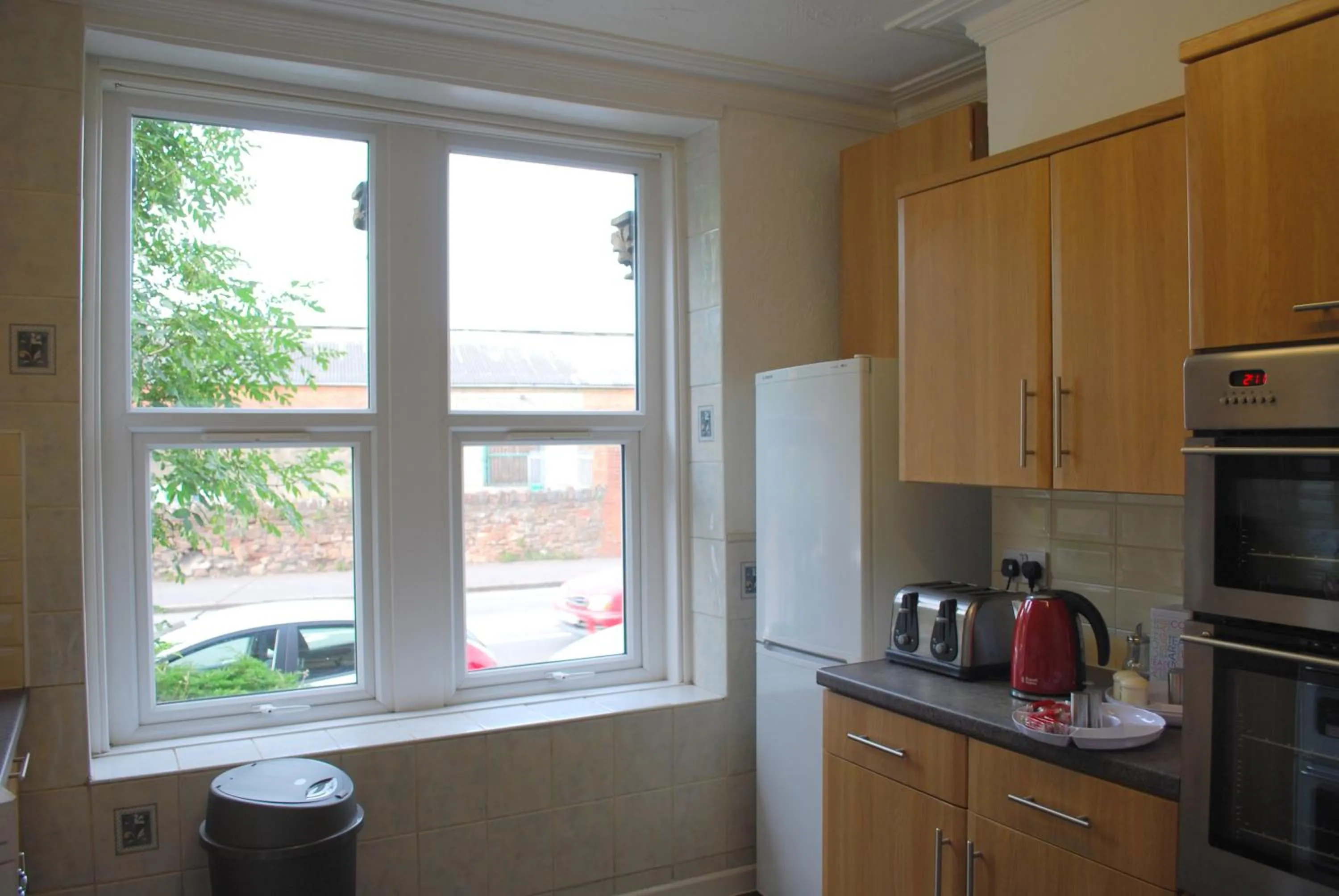 Communal kitchen in Clift Guest House