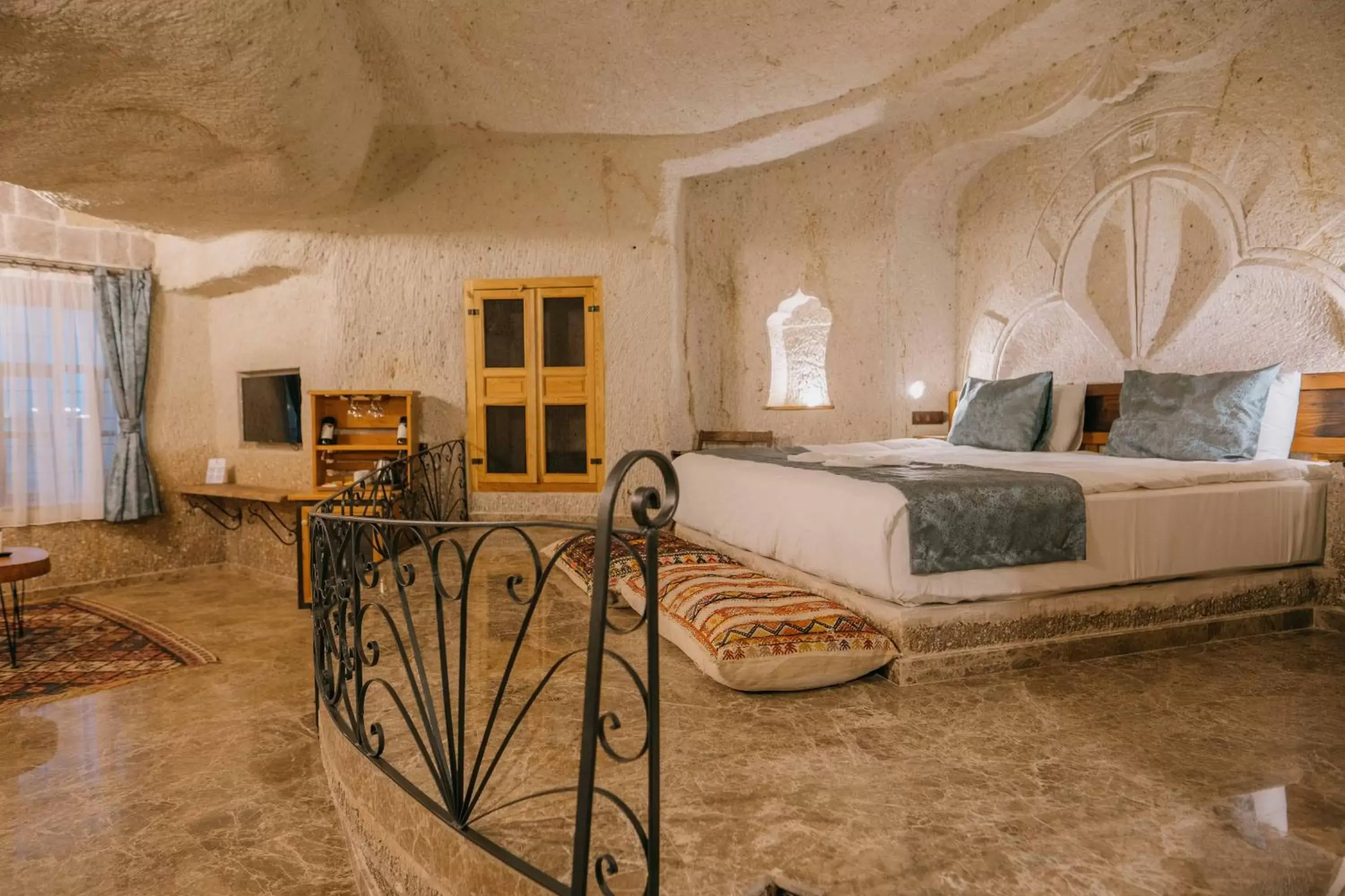 Bed in Lunar Cappadocia Hotel