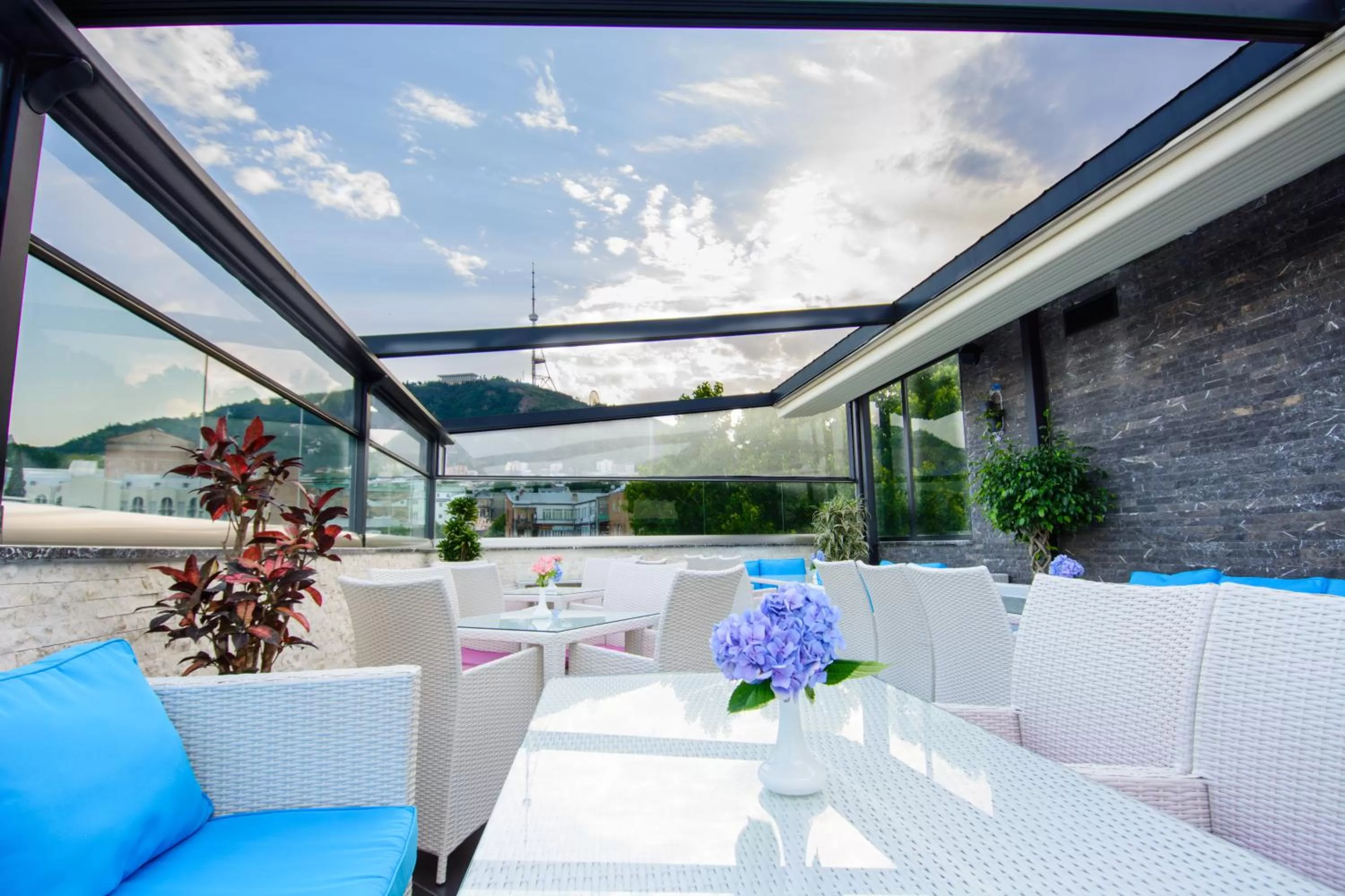 Mountain view in River Side Hotel Tbilisi