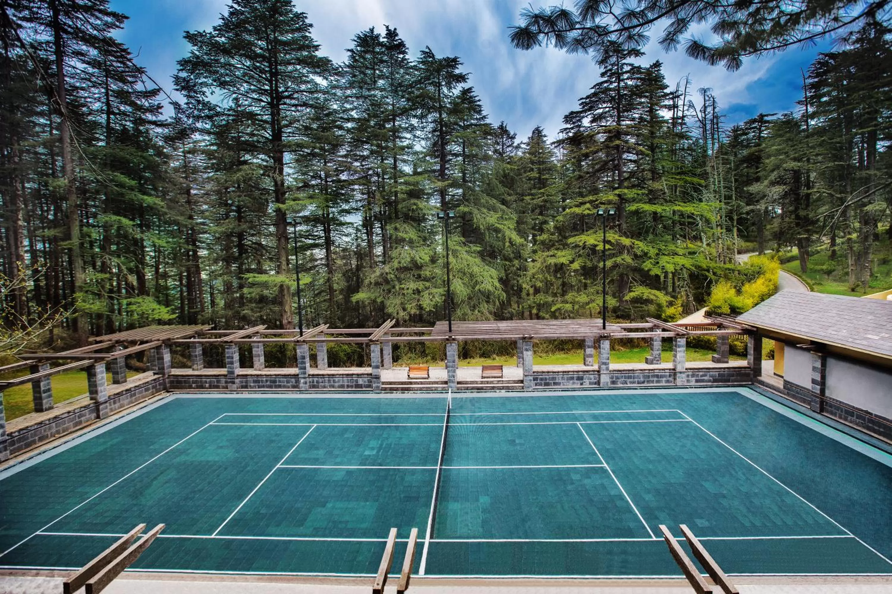 Tennis court in Wildflower Hall, An Oberoi Resort, Shimla
