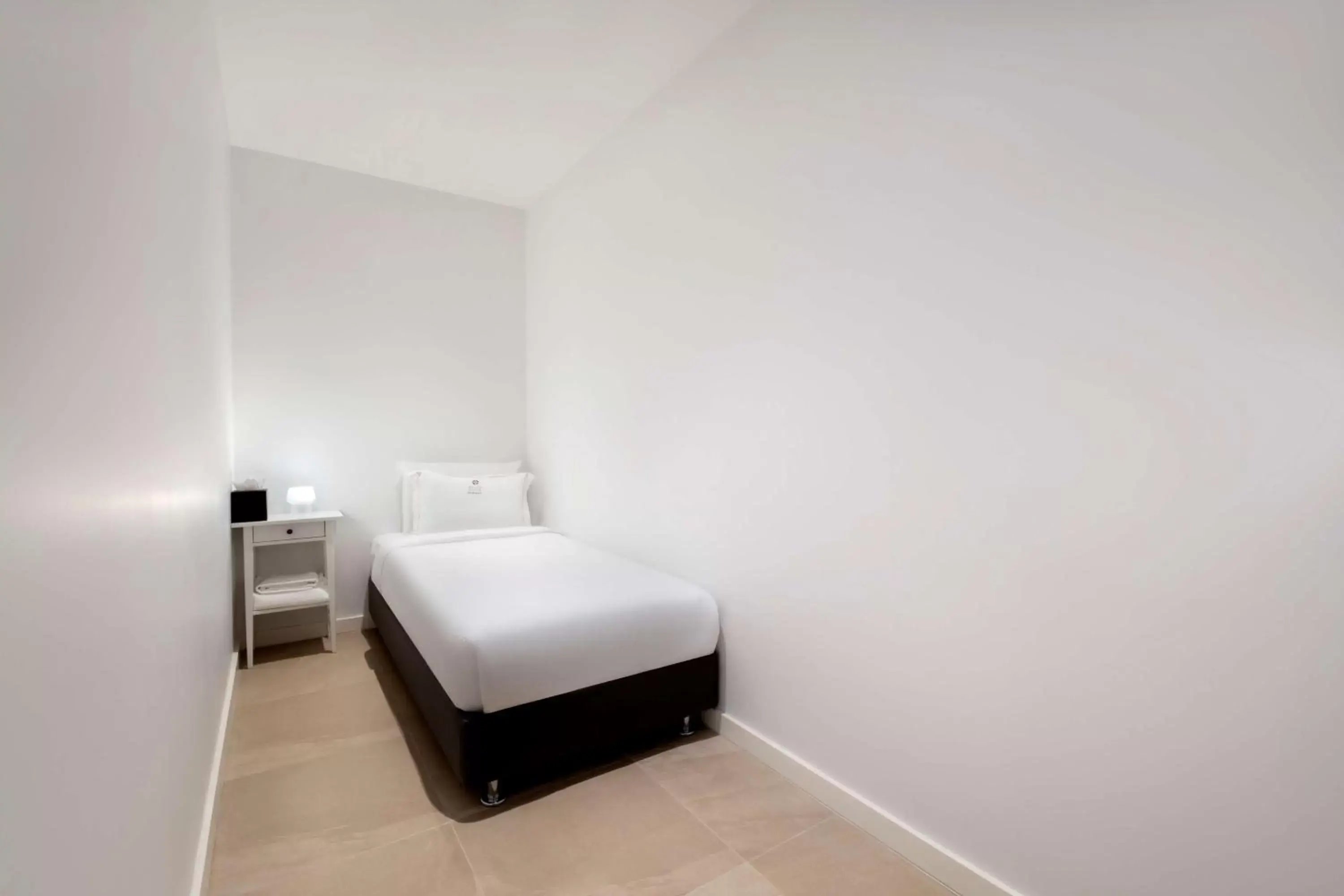 Bedroom, Bed in Aleph Doha Residences, Curio Collection By Hilton