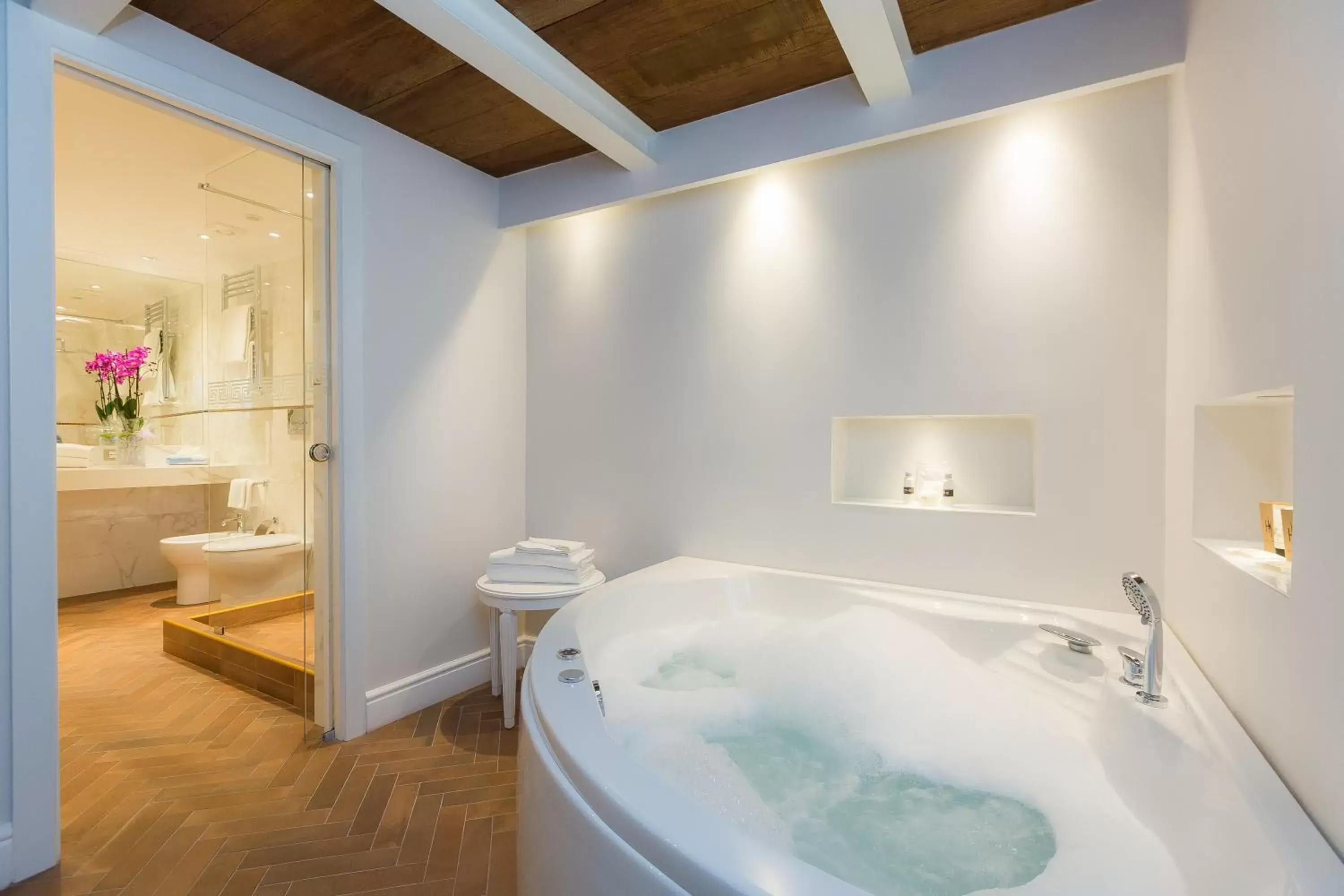 Hot Tub, Bathroom in Hotel Milton Roma