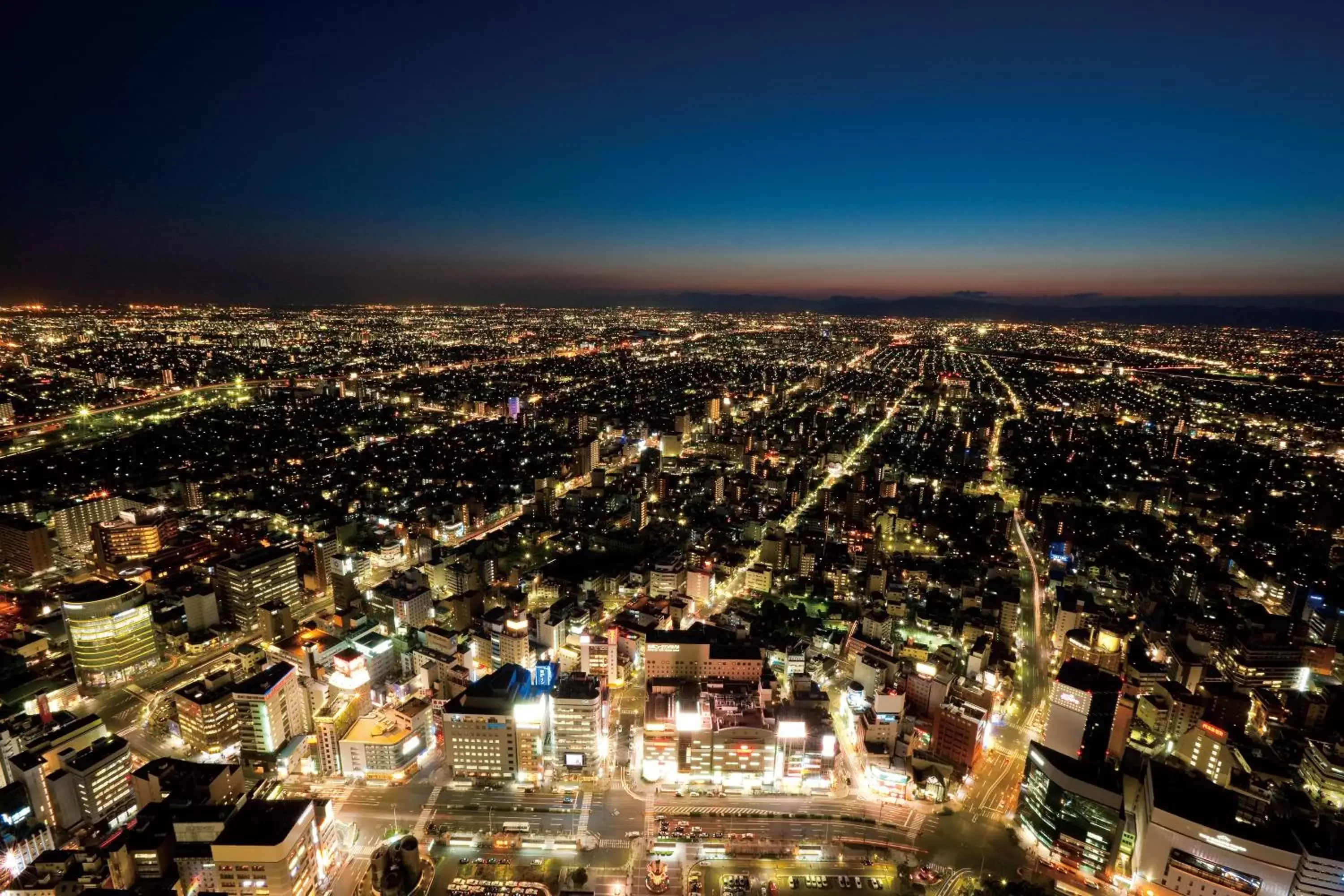 Night, Bird's-eye View in Nagoya Marriott Associa Hotel