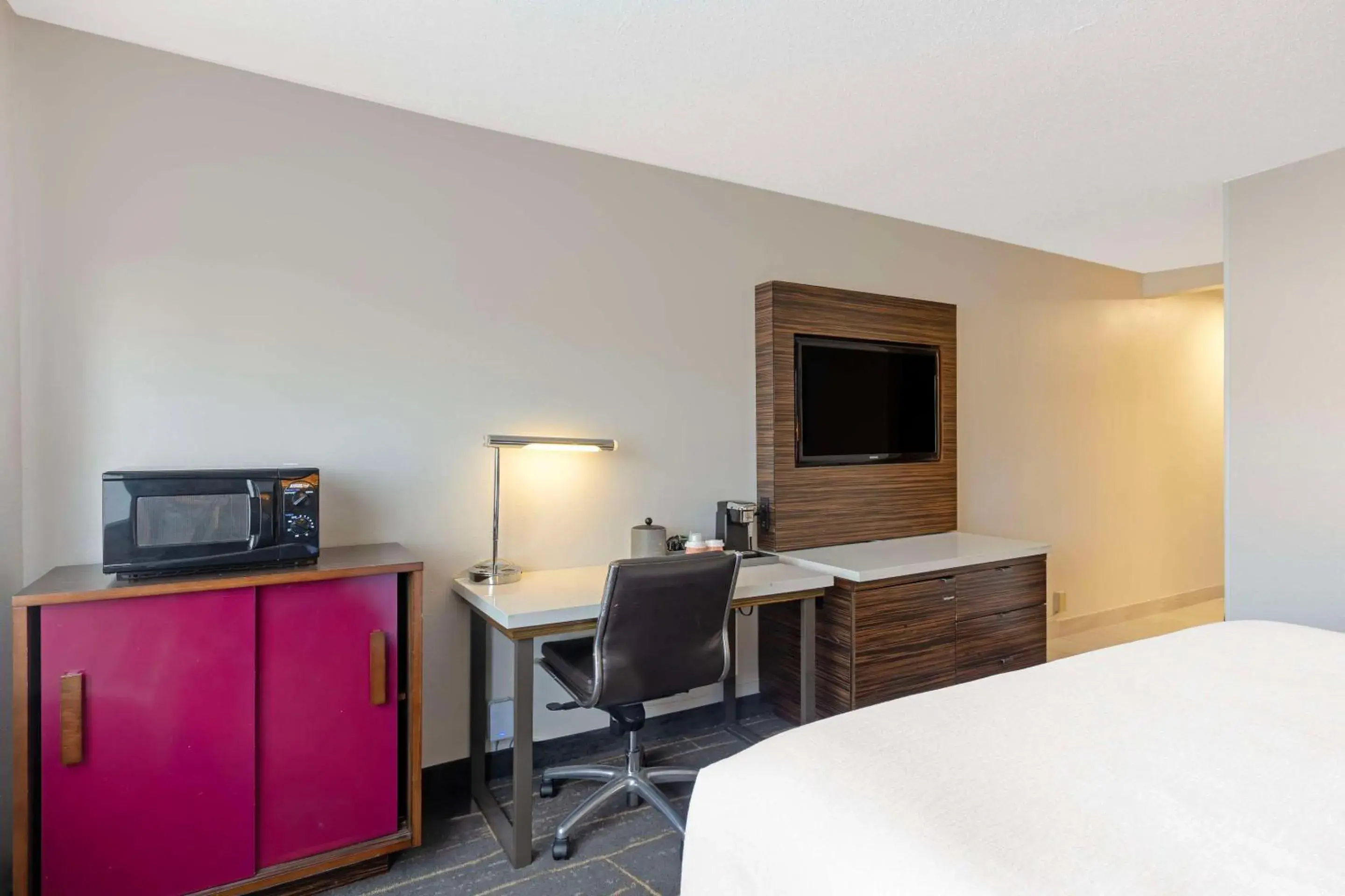 Bedroom, TV/Entertainment Center in Quality Inn near Finger Lakes and Seneca Falls