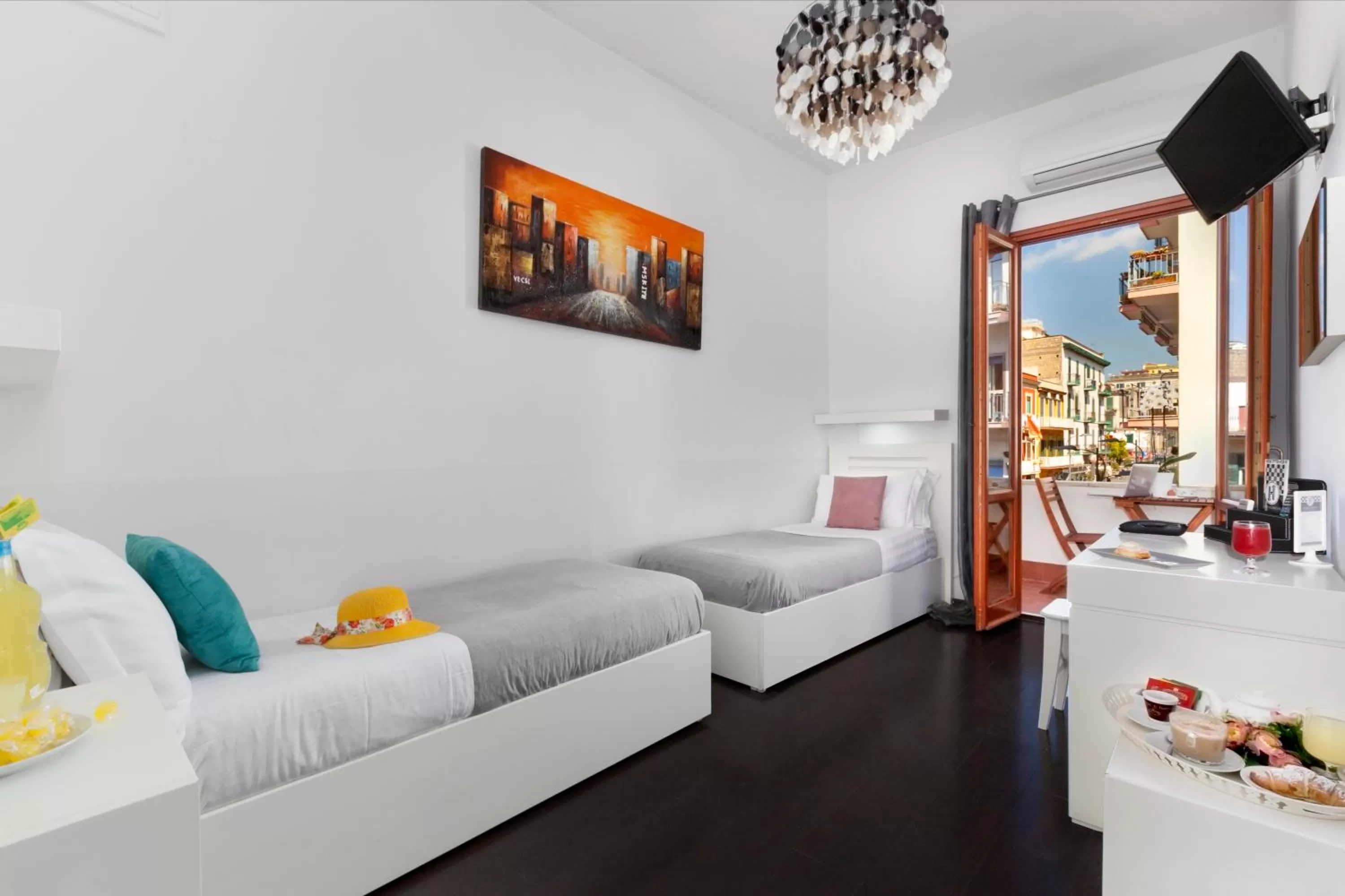 Bed in Hotel Herculaneum