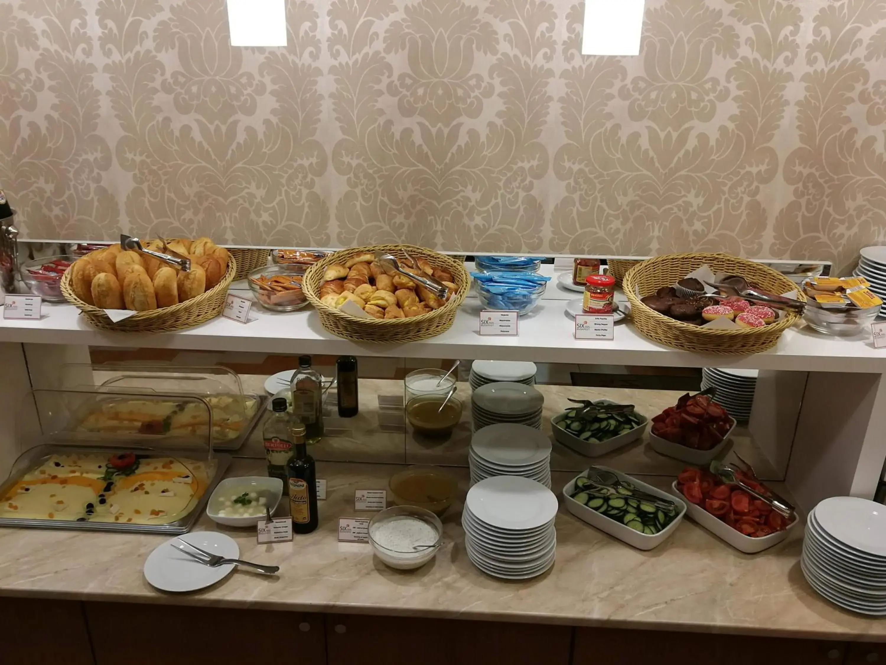 Buffet breakfast in Six Inn Hotel