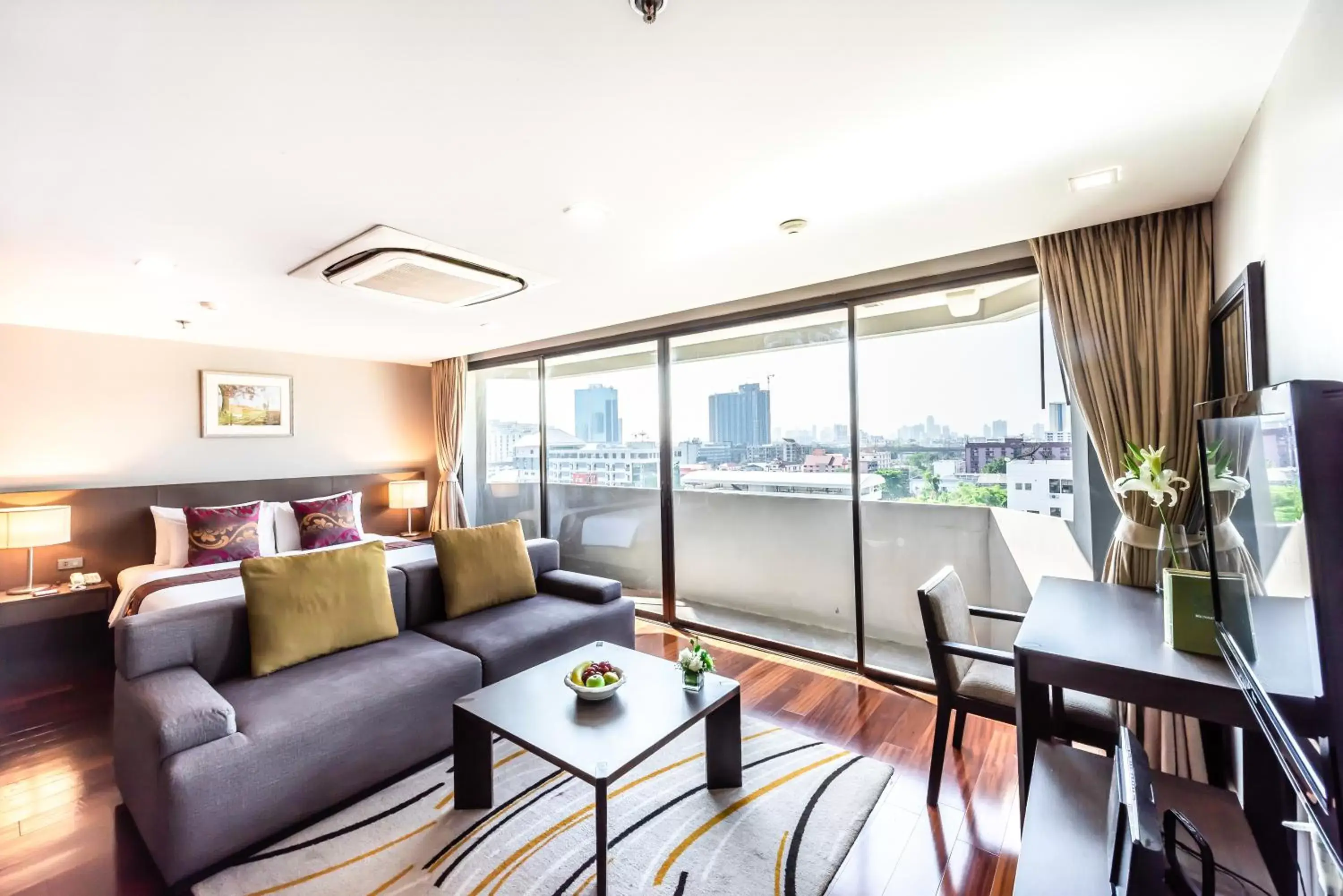 TV and multimedia, Seating Area in Royal Suite Hotel Bangkok