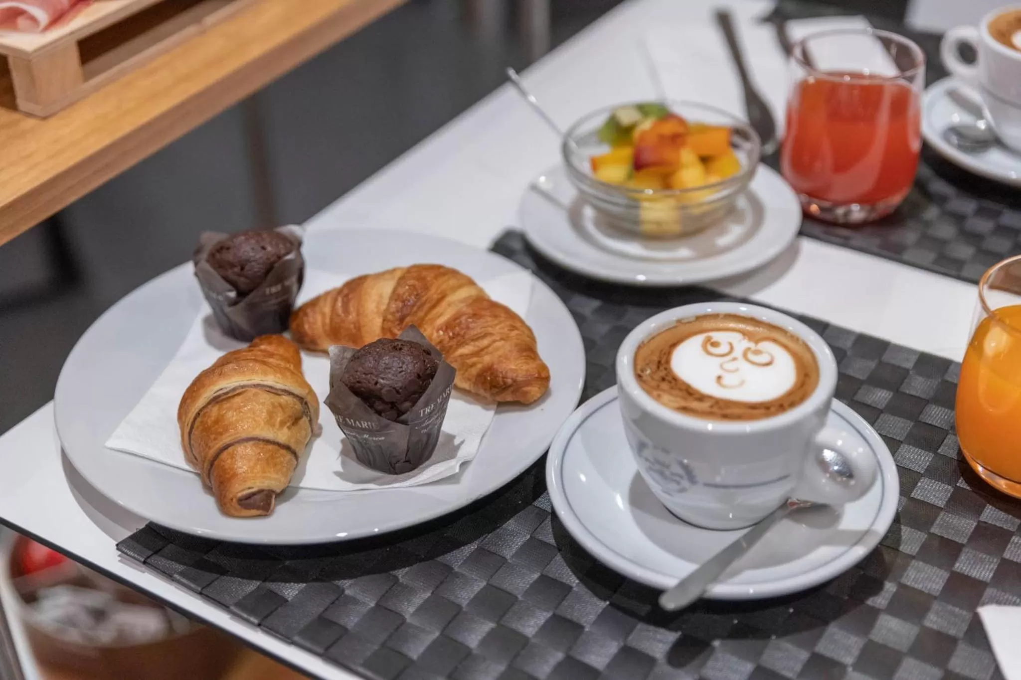 Continental breakfast in Trevi Palace Hotel