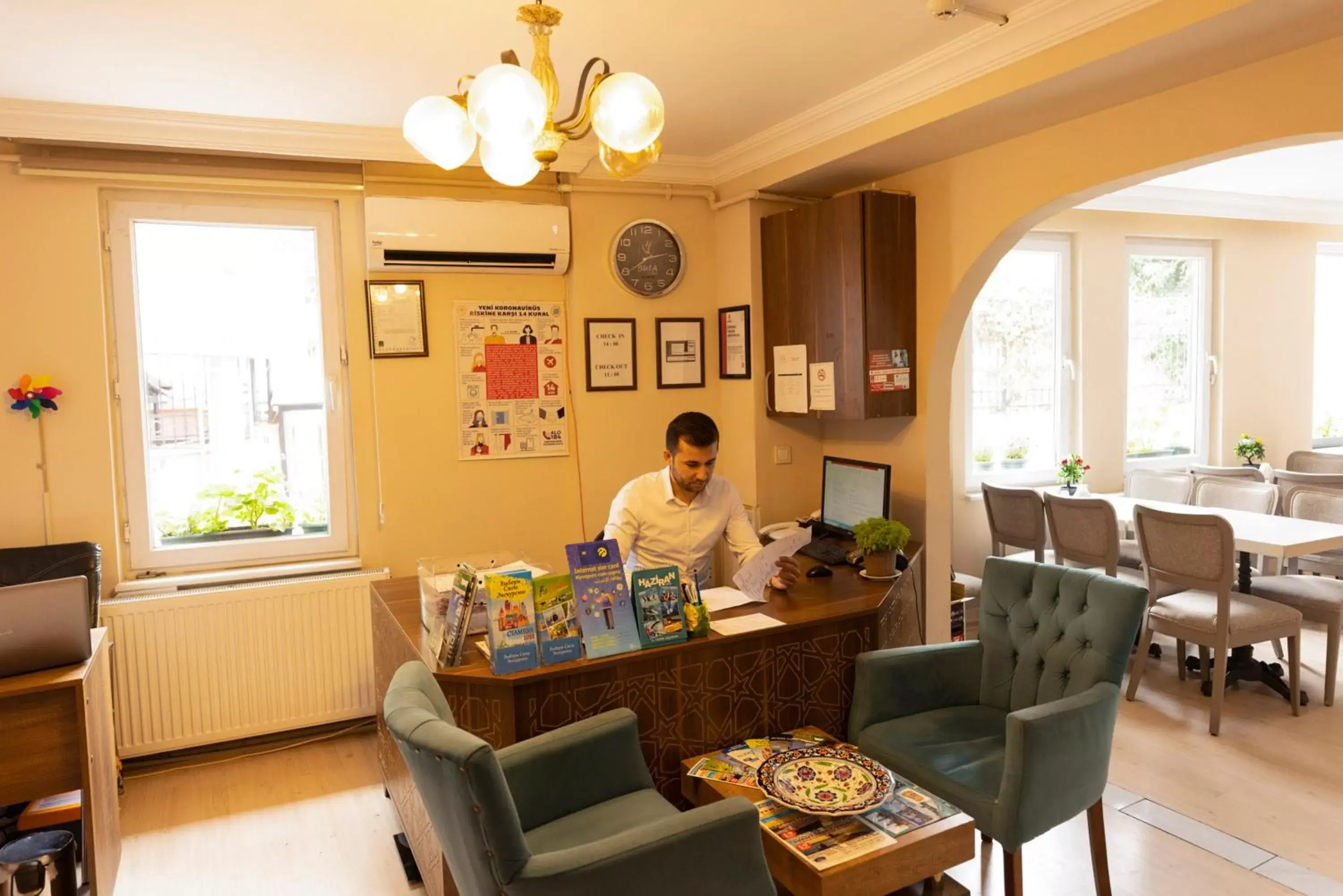 Lobby or reception in De Marêe Lobby or reception in De Marêe