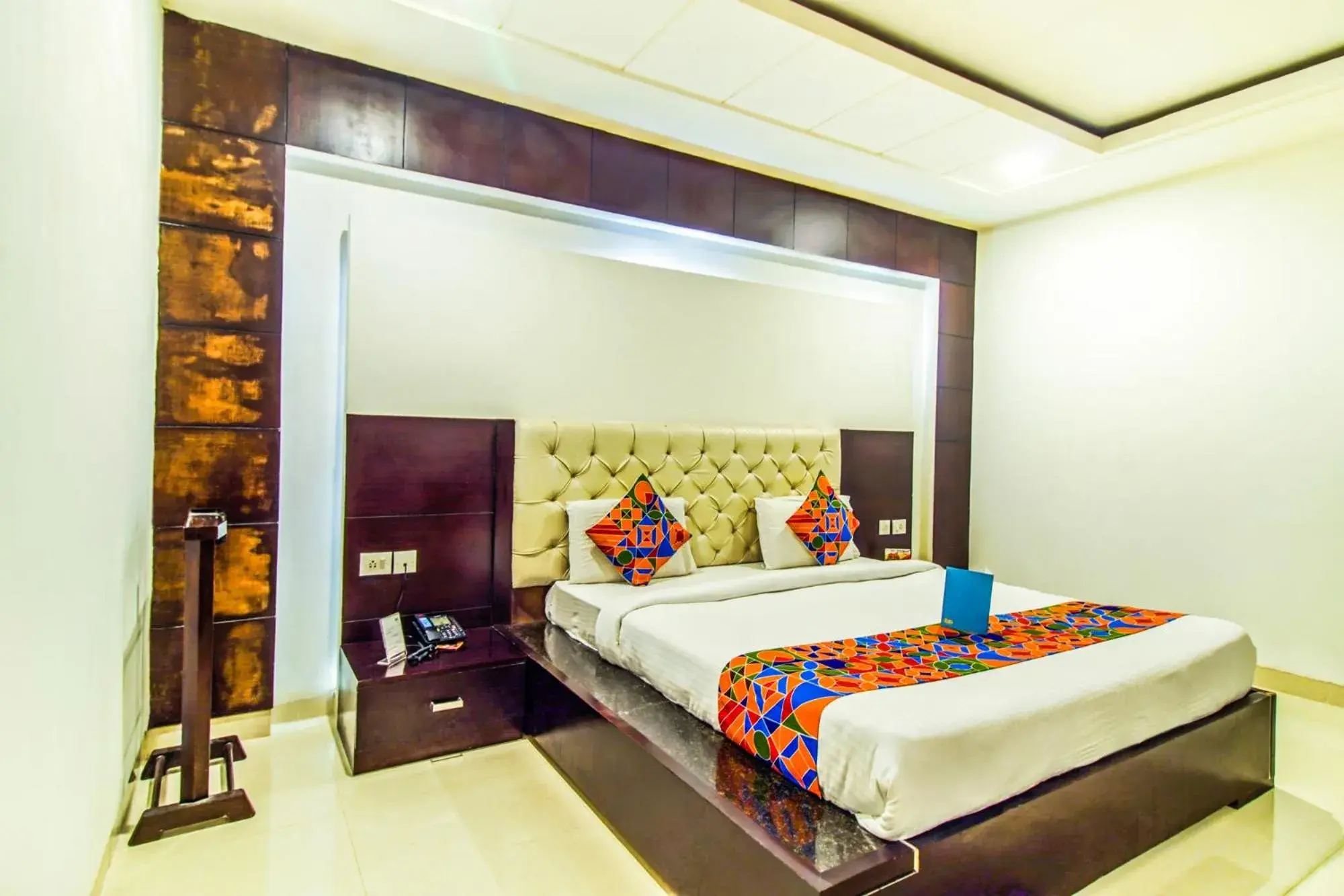 Bed in FabHotel Transit Delhi Airport Mahipalpur