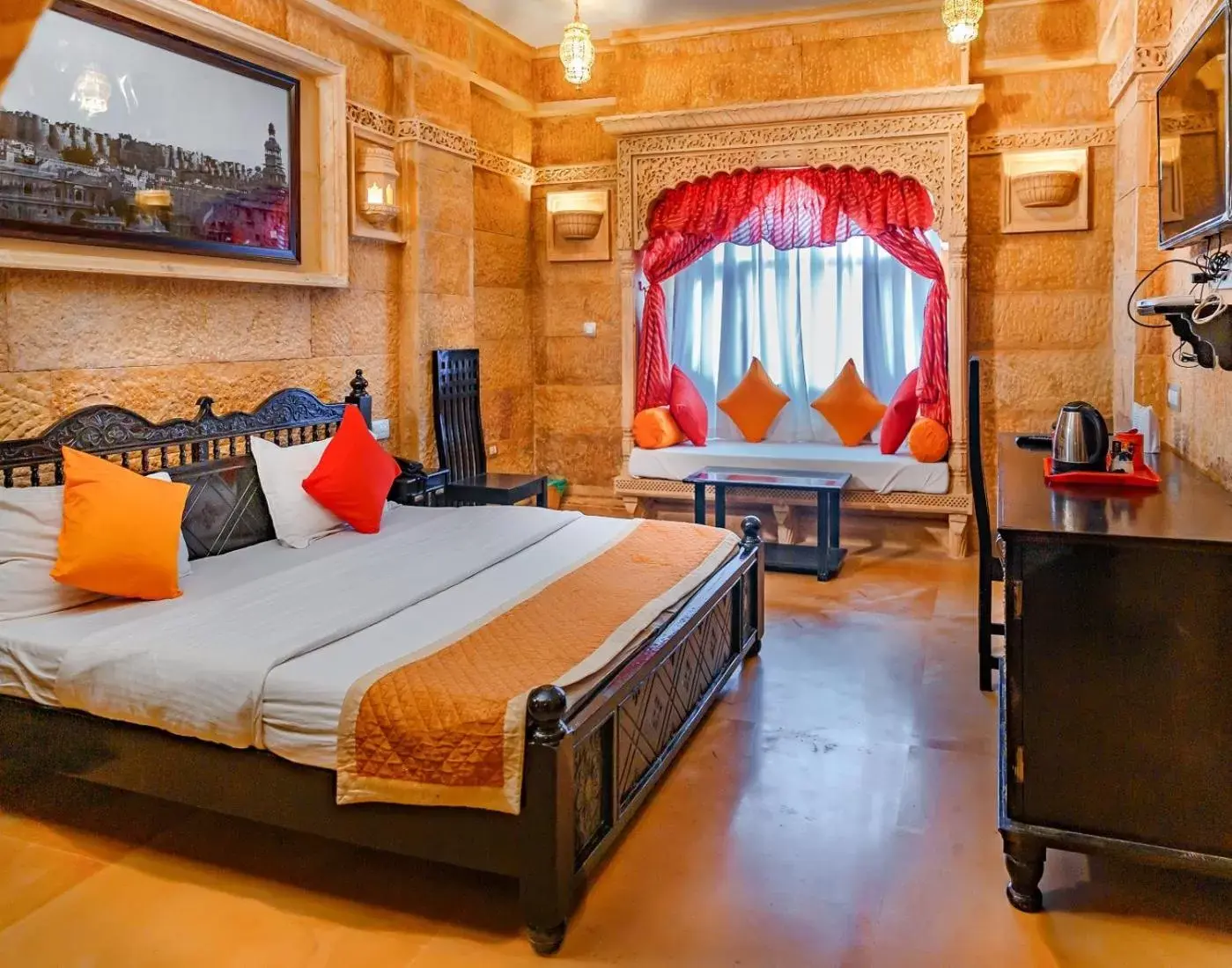 Bedroom, Bed in Hotel Lal Garh Fort And Palace