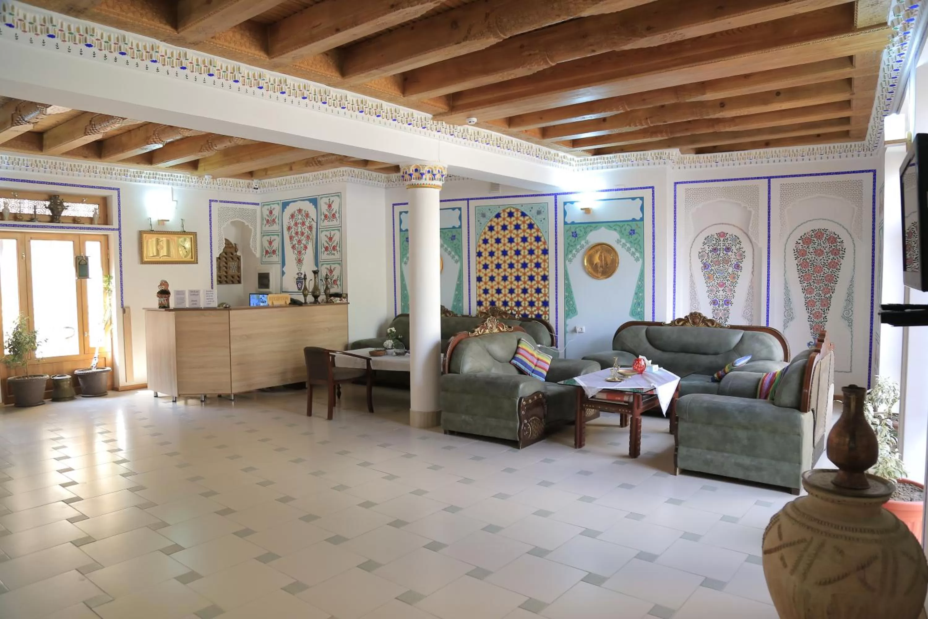 Seating area in As-Salam Boutique Hotel