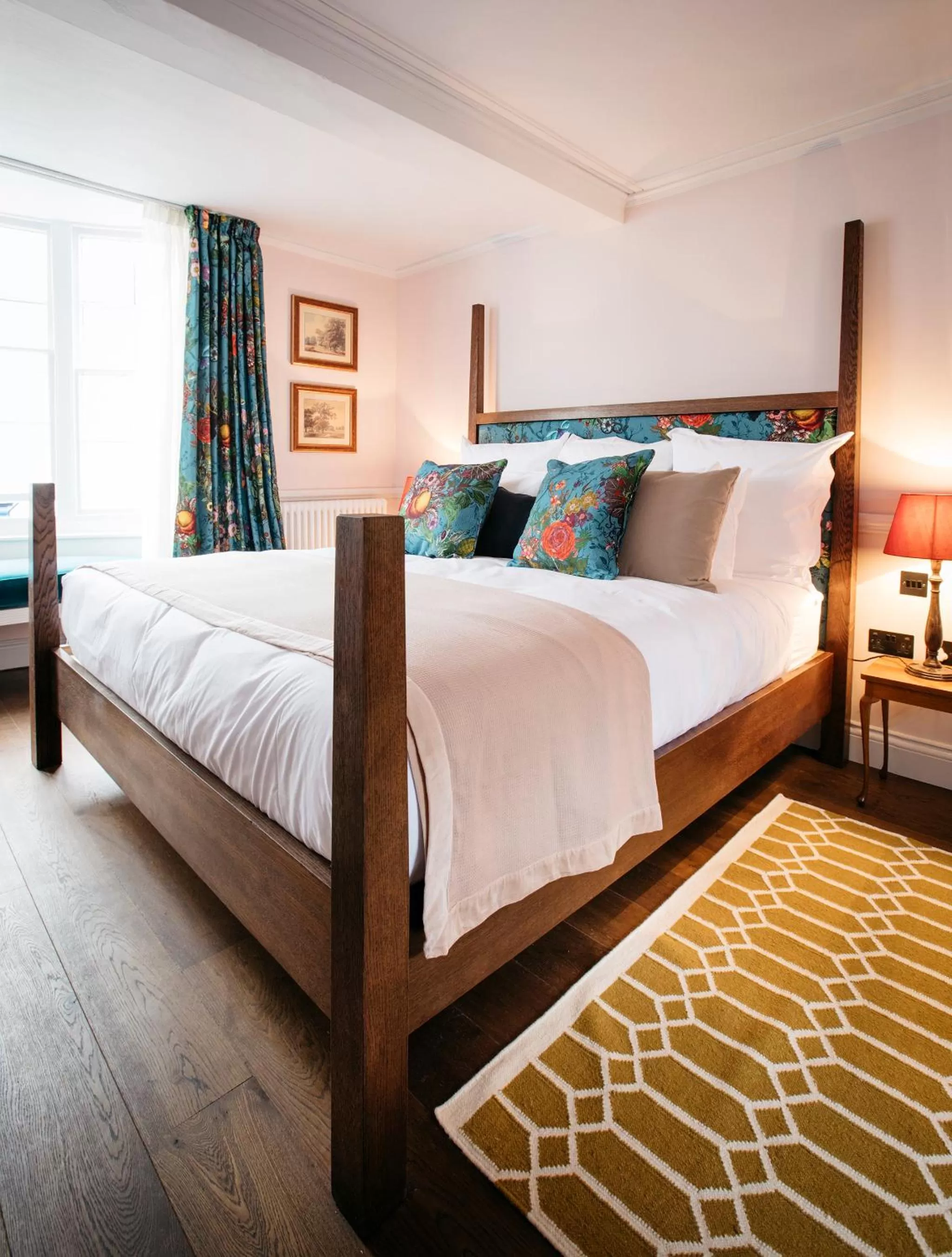 Bed in The Bower House, Restaurant & Rooms