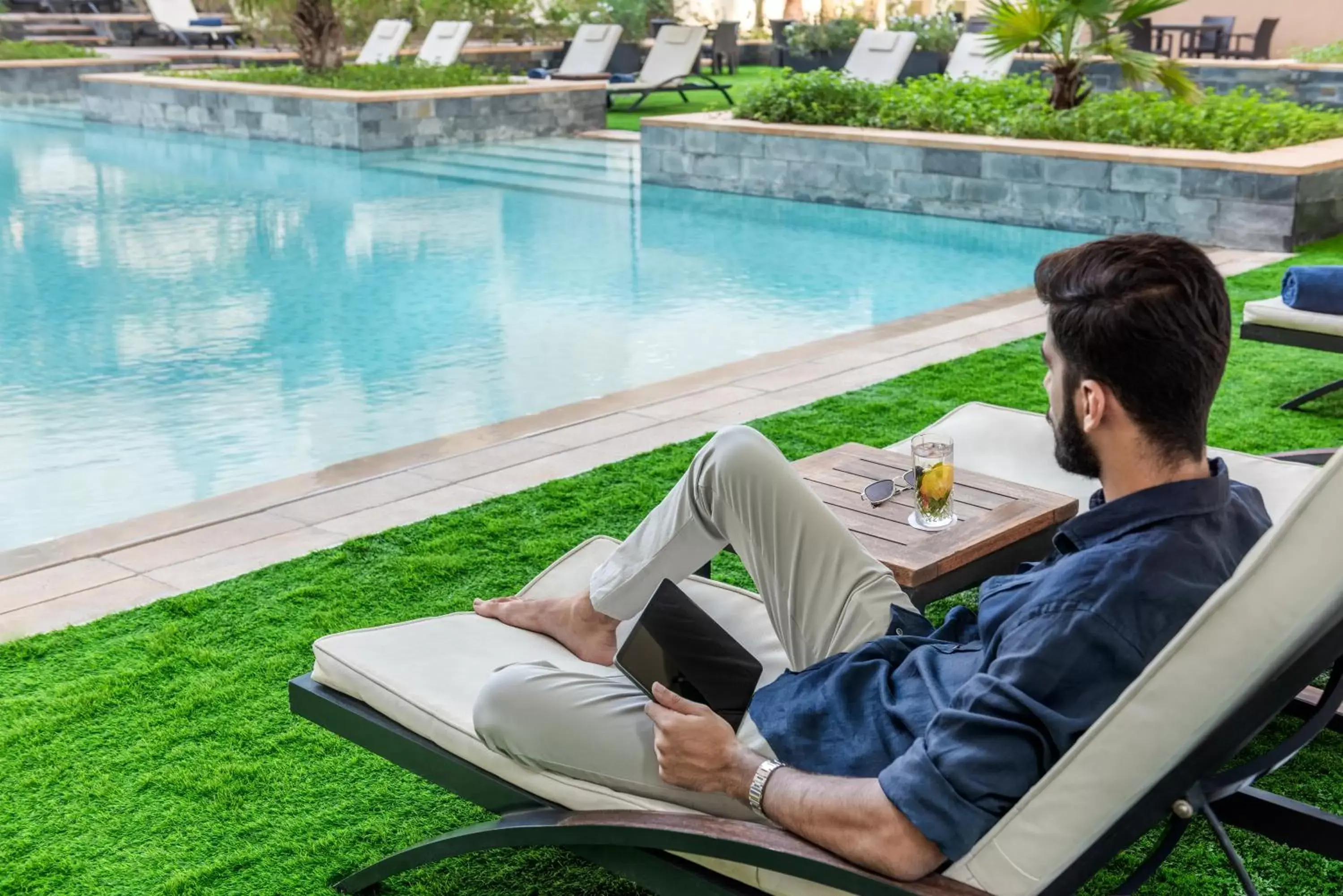 Pool view in The H Dubai Pool view in The H Dubai