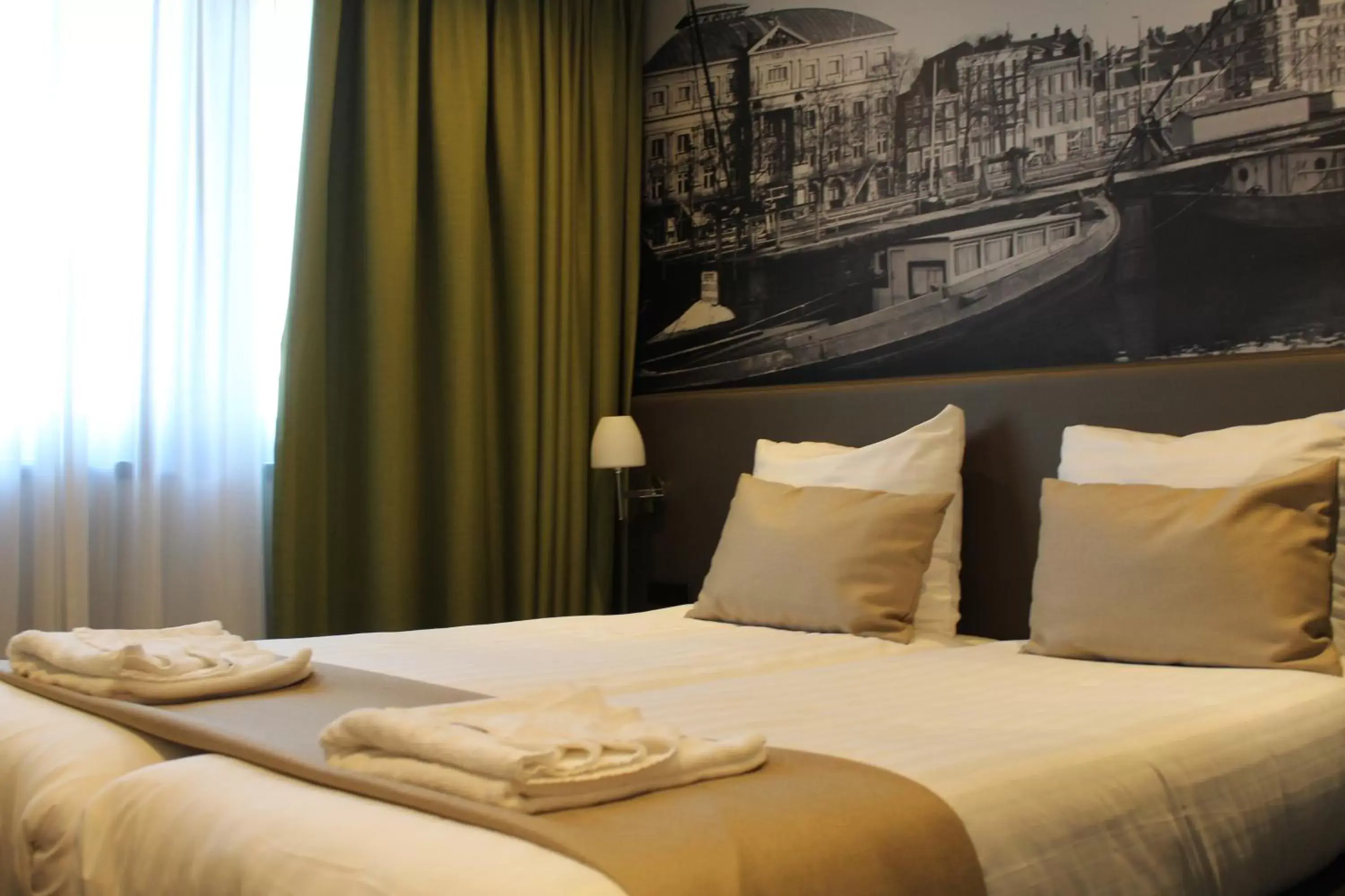 Bed in Royal Amsterdam Hotel