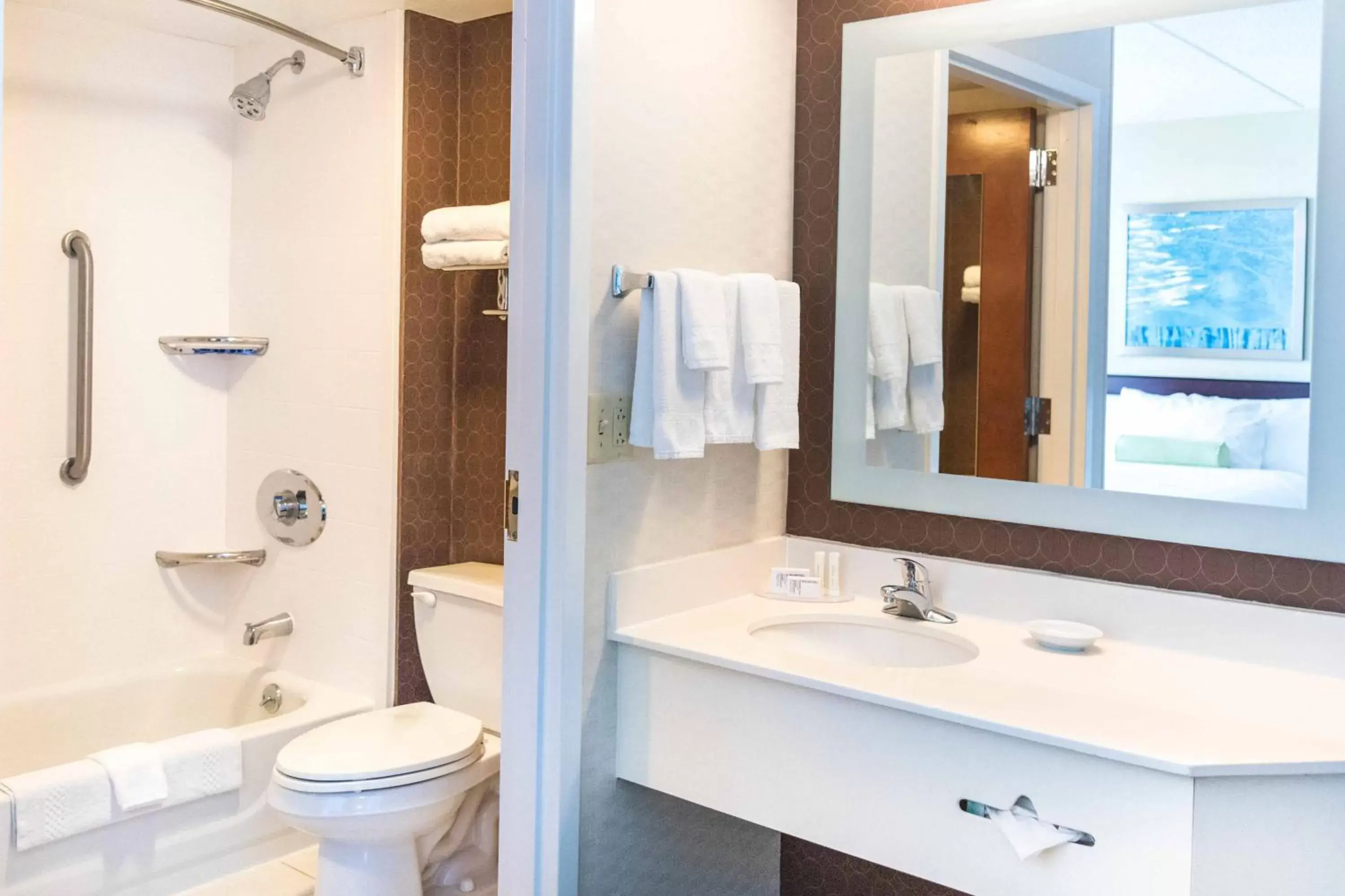 Bathroom in SpringHill Suites by Marriott Chicago Naperville Warrenville