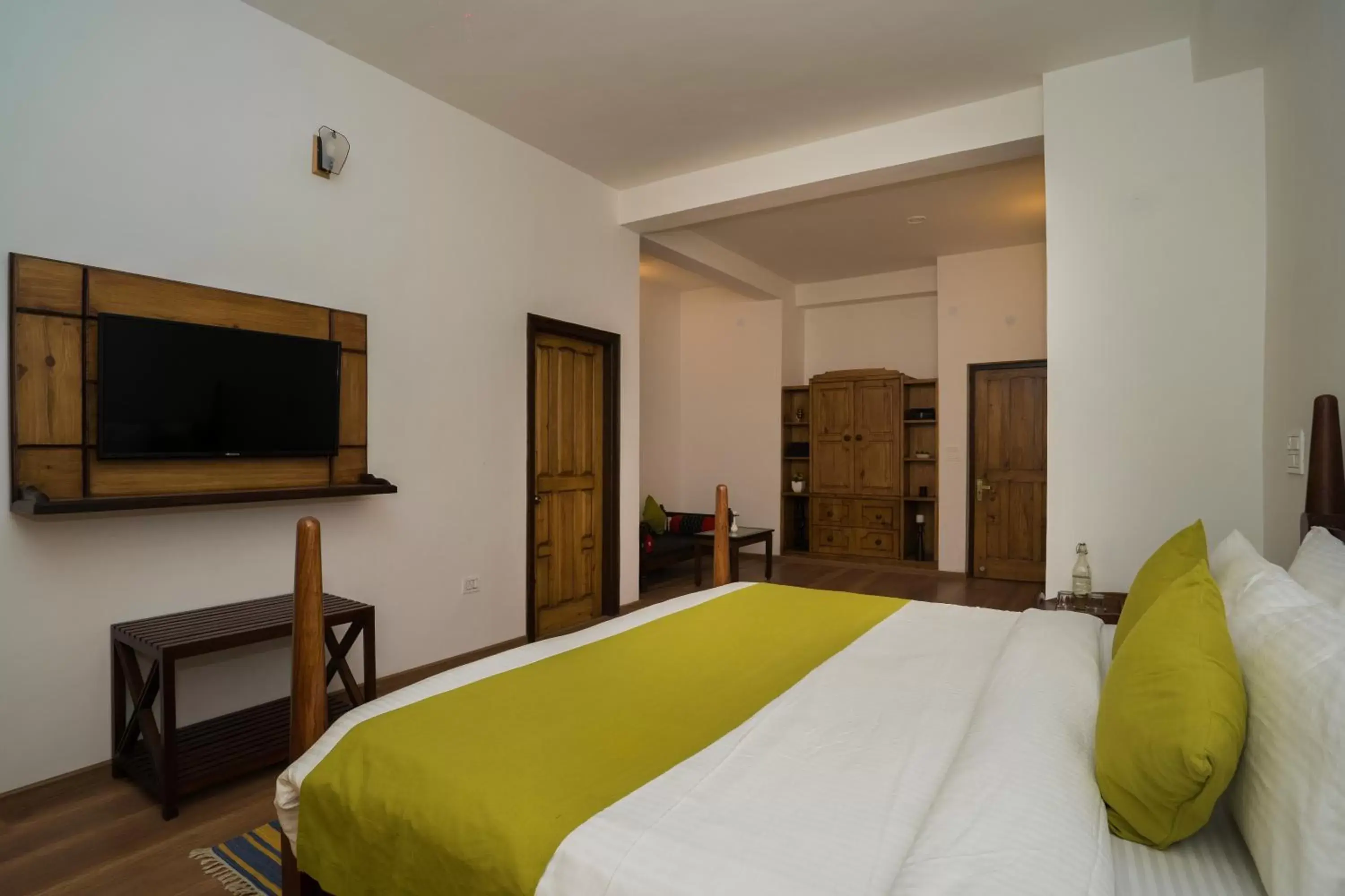 Bed in Bhikampur Lodge By Nine Hotels Bed in Bhikampur Lodge By Nine Hotels