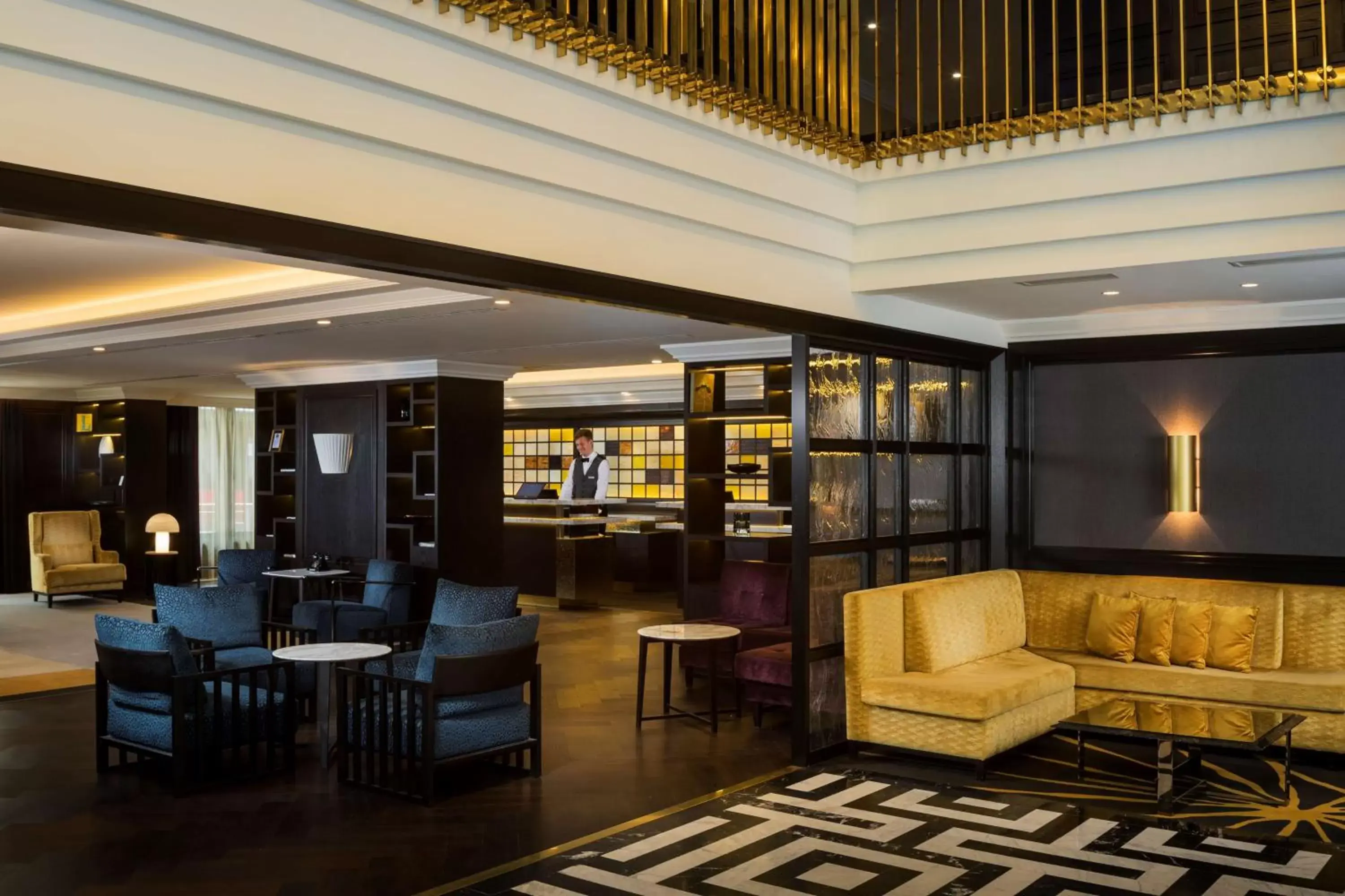 Lobby or reception in Hilton Vienna Plaza Lobby or reception in Hilton Vienna Plaza