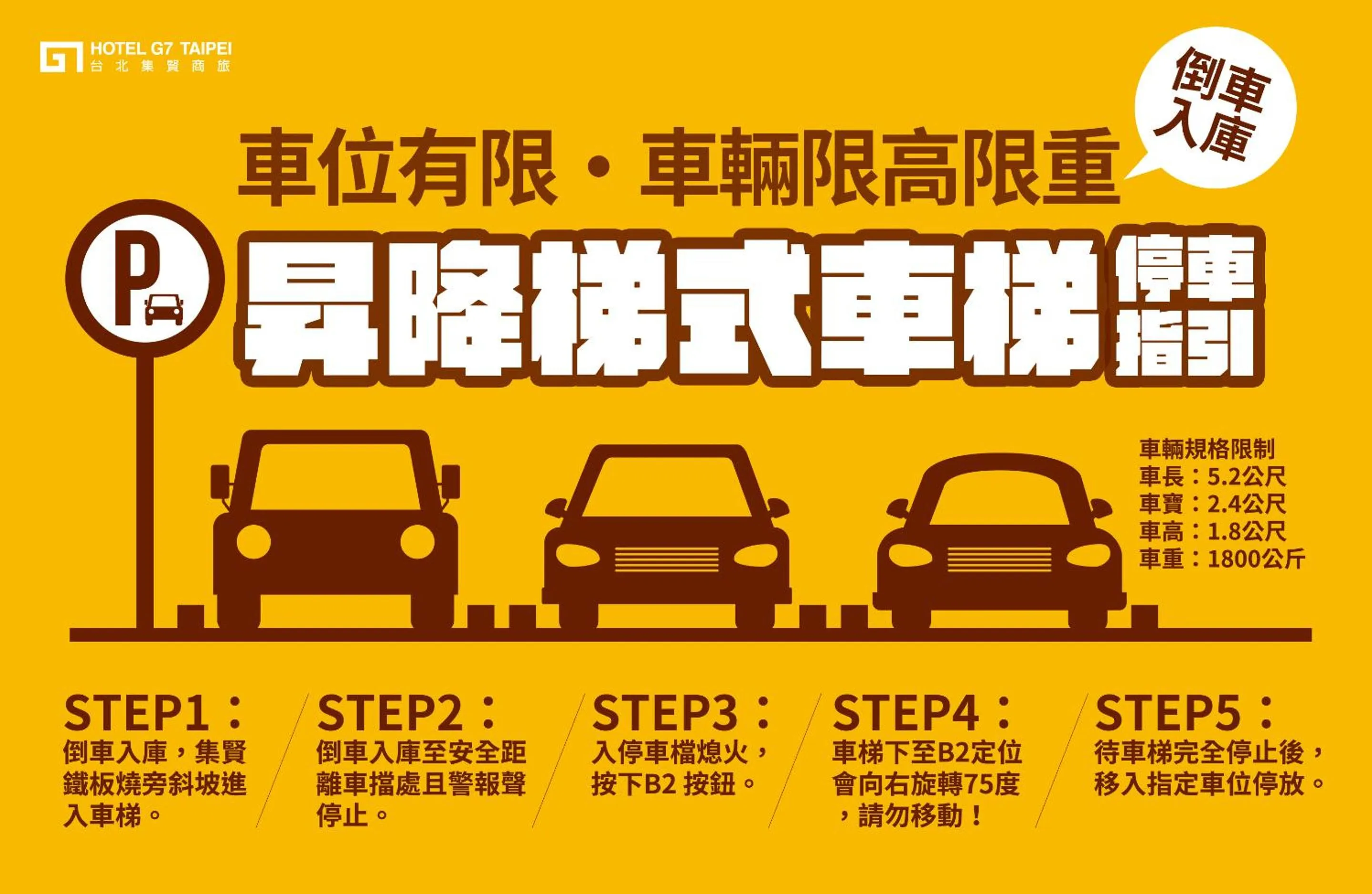 Parking in Hotel G7 Taipei