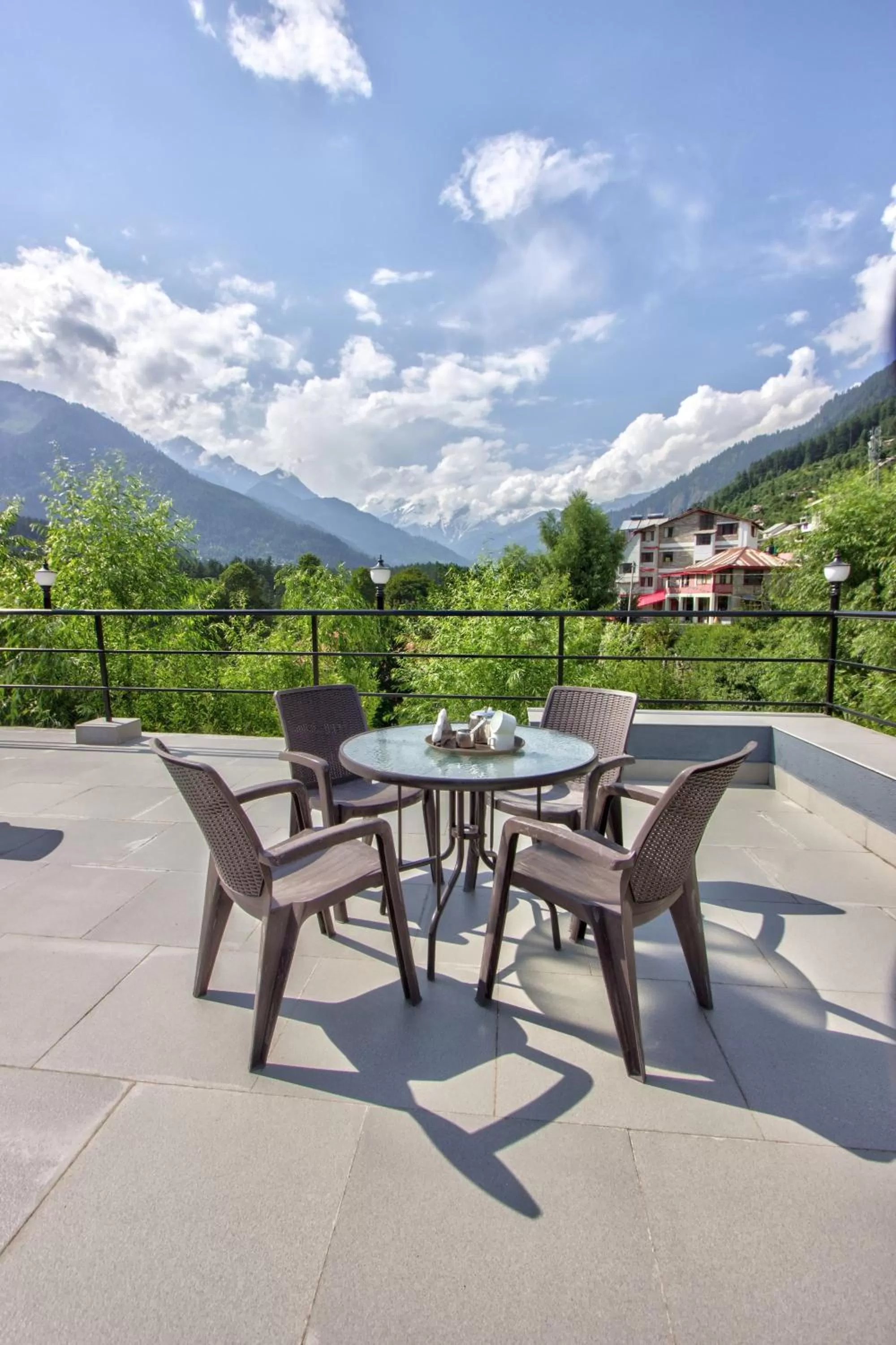 Balcony/Terrace in Woodstock Inn Manali 800 Mtrs from Mall Road