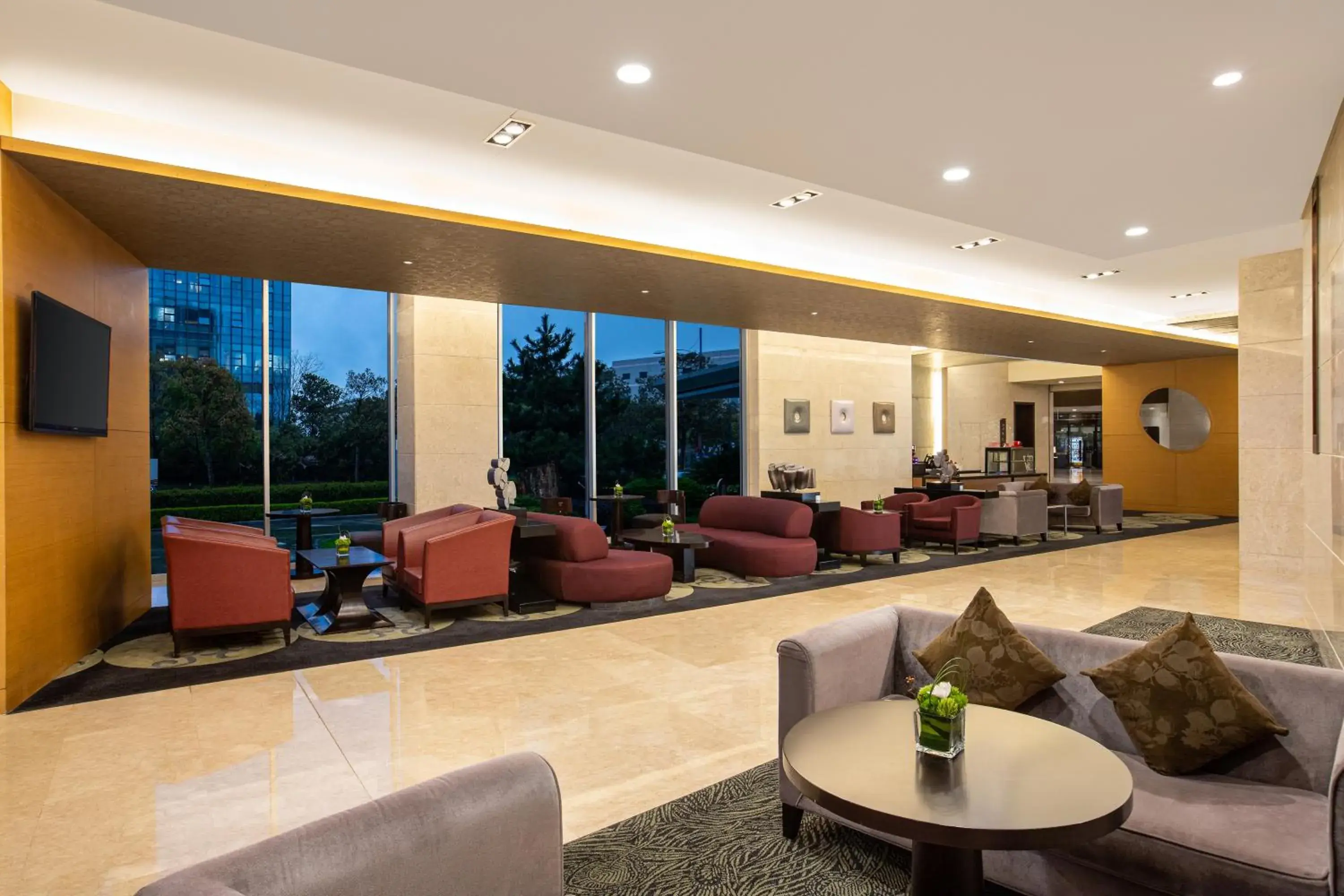 Lobby or reception in Crowne Plaza Shanghai Xiayang Lake by IHG Lobby or reception in Crowne Plaza Shanghai Xiayang Lake by IHG