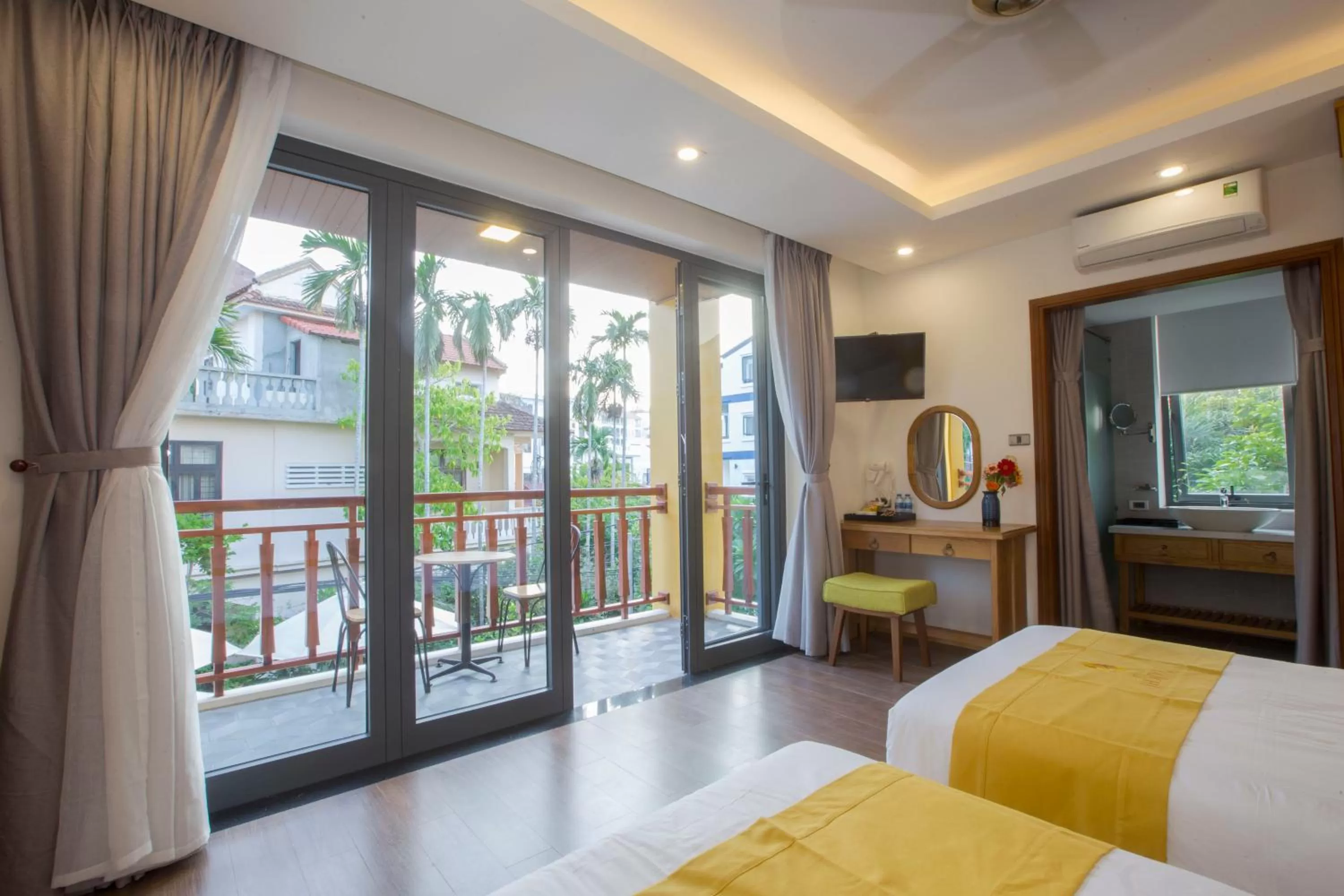 View (from property/room), Bed in MaiChi Villa Hoi An