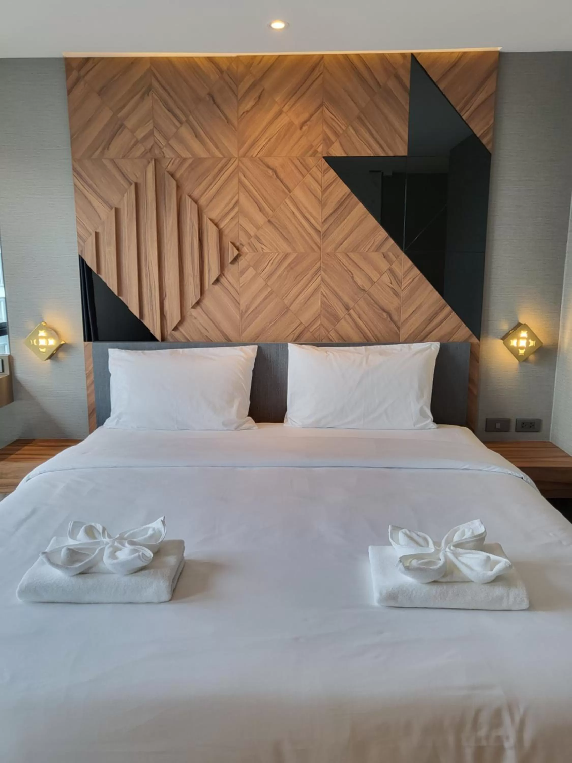 Bed in S3 Siam Bangkok Hotel