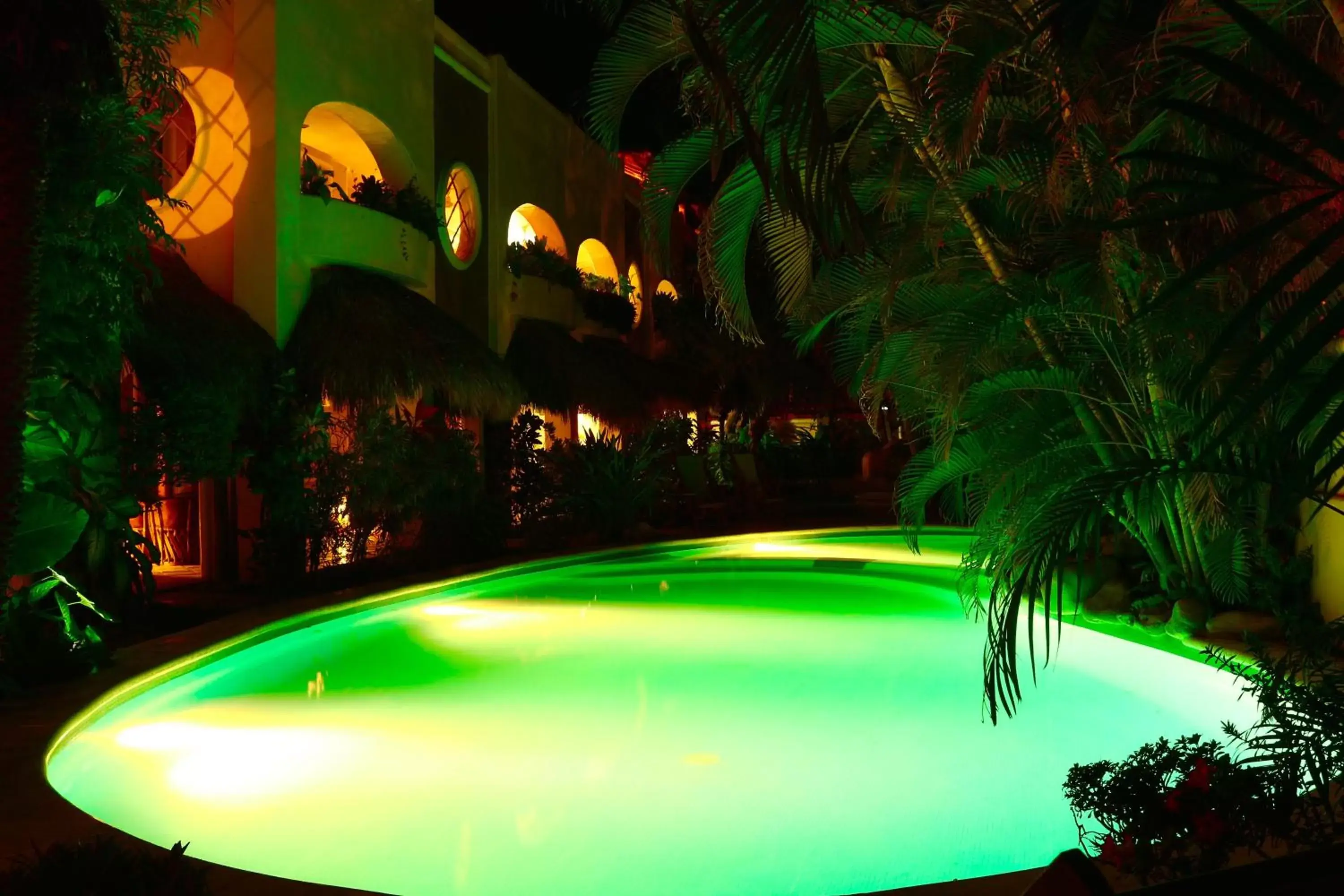 Night, Swimming Pool in Hotel Villas Sayulita