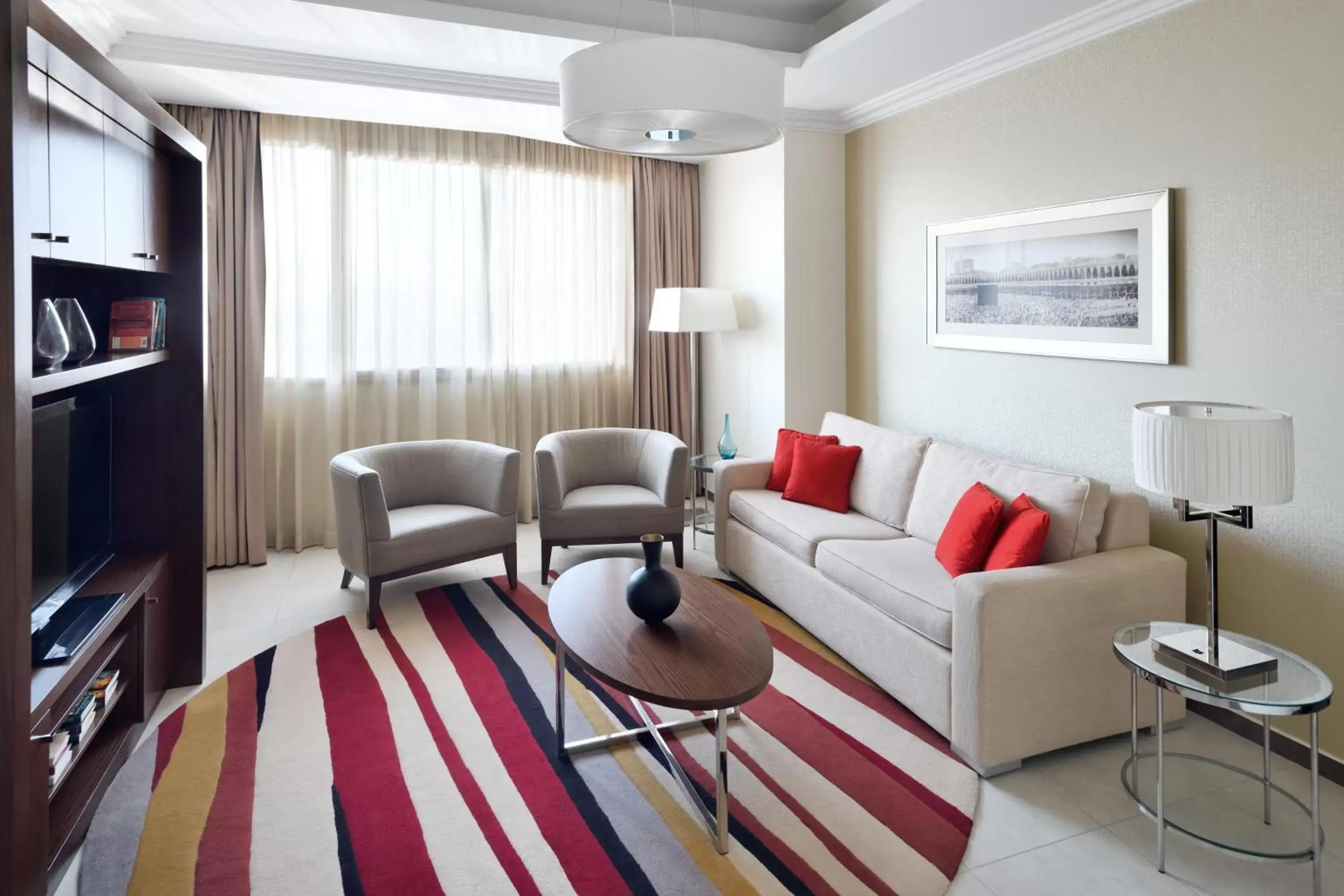 Living room, Seating Area in Marriott Executive Apartments Riyadh, Convention Center