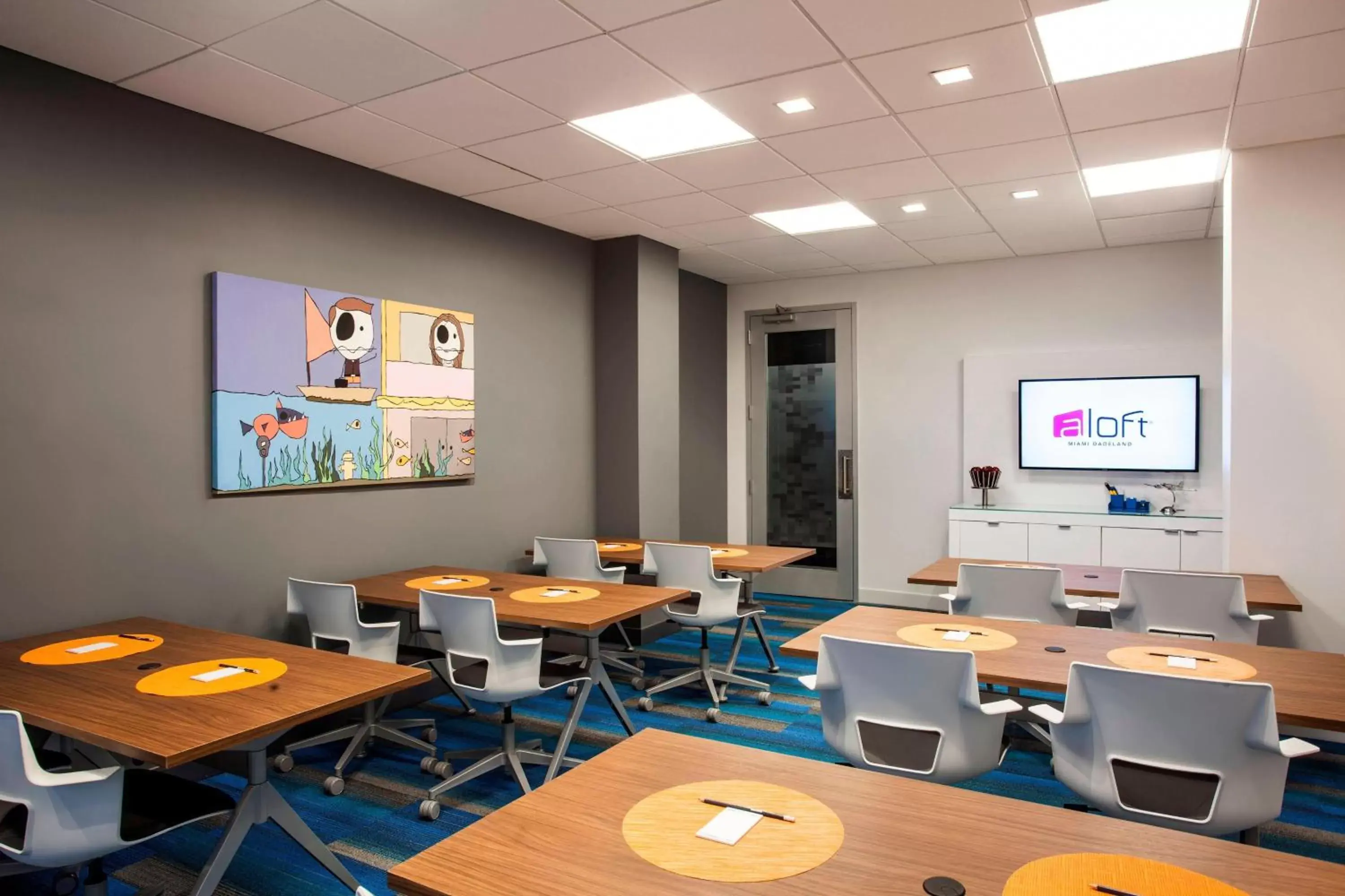 Meeting/conference room, Restaurant/Places to Eat in Aloft Miami Dadeland