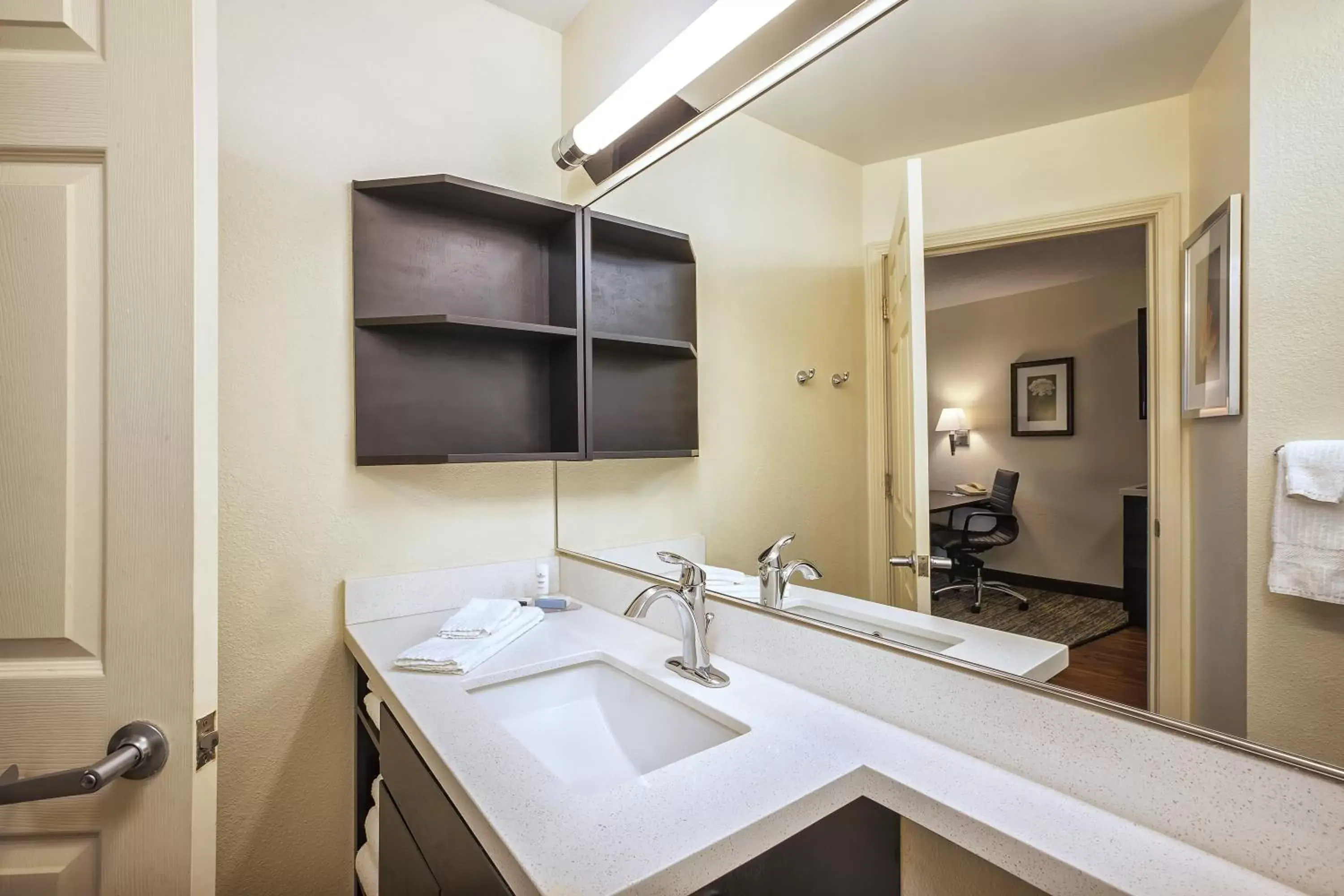 Bathroom in Candlewood Suites Indianapolis Northeast, an IHG Hotel