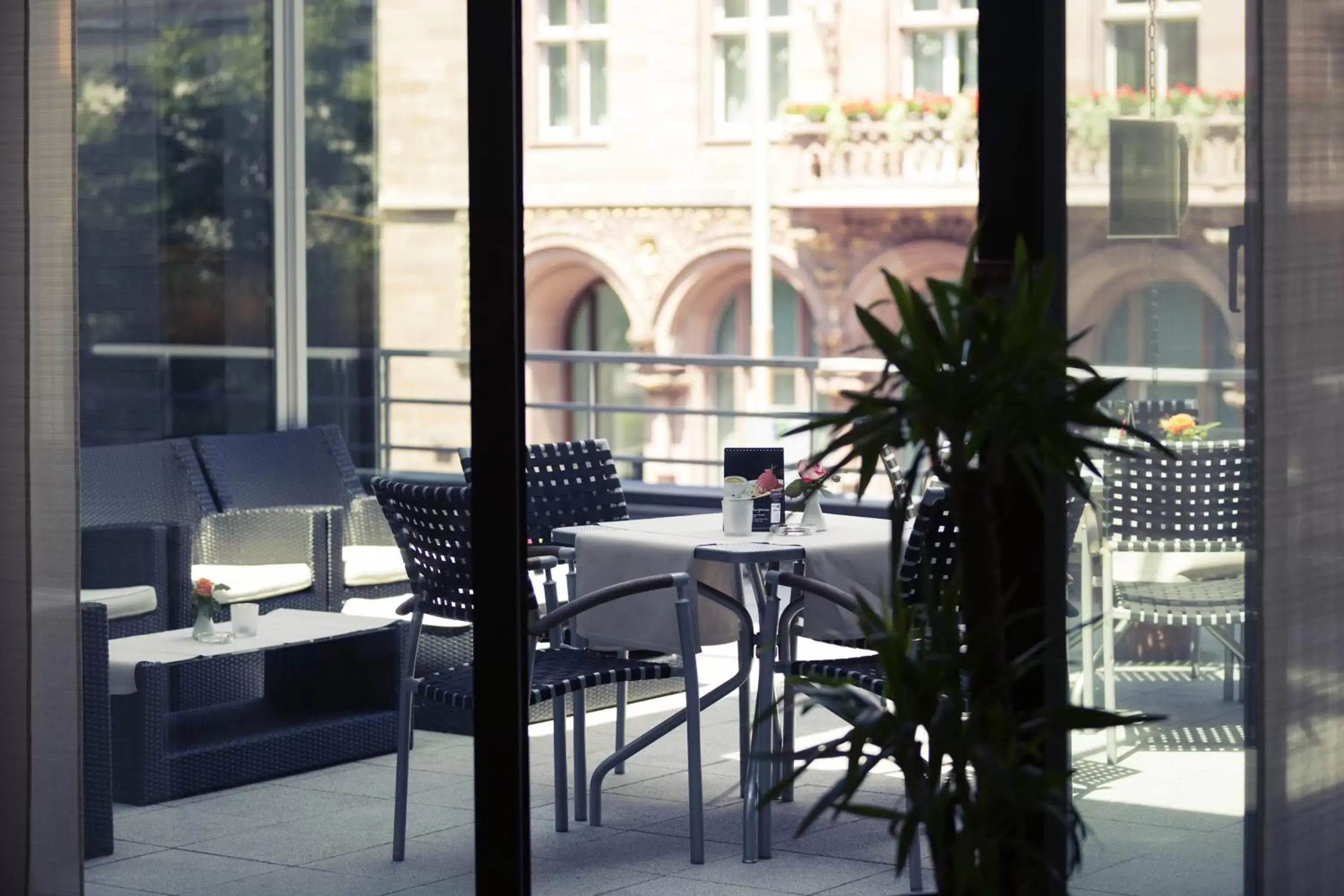 Balcony/Terrace, Restaurant/Places to Eat in Mercure Hotel Freiburg am Münster